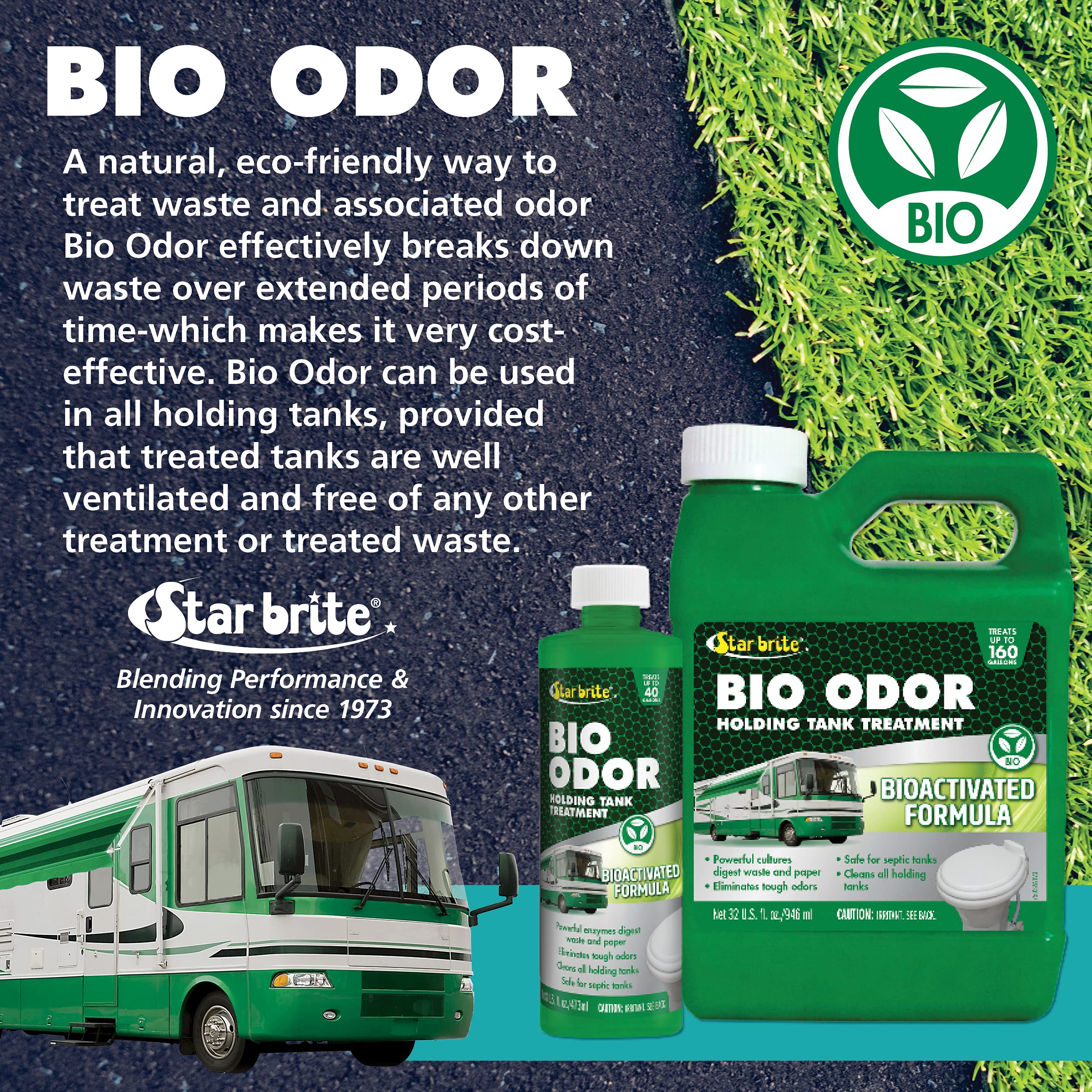 Bio Odor STAR BRITE Enzyme Holding Tank Treatment 8oz 4 Pack (075008)