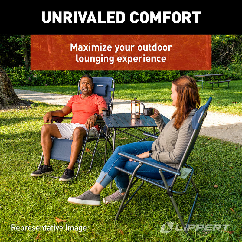 Bungee Deck Chair All-Weather with Adjustable Headrest