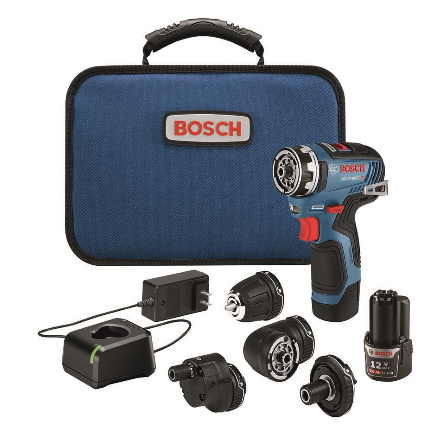 GSR12V-300FCB22 Bosch 12V Max Drill/Driver with 5-In-1 Flexiclick® System with (2) 2.0 Ah Batteries