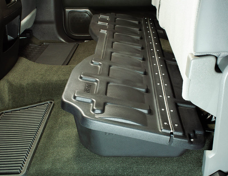 Lockable DU-HA Under Seat Storage fits 2014-2018 Chevy Silverado/GMC Sierra Light Duty Crew Cab & 2015-2019 Heavy Duty Crew Cab | Black Heavy-Duty Back Seat Lockbox, Includes 2 Keys | 10307