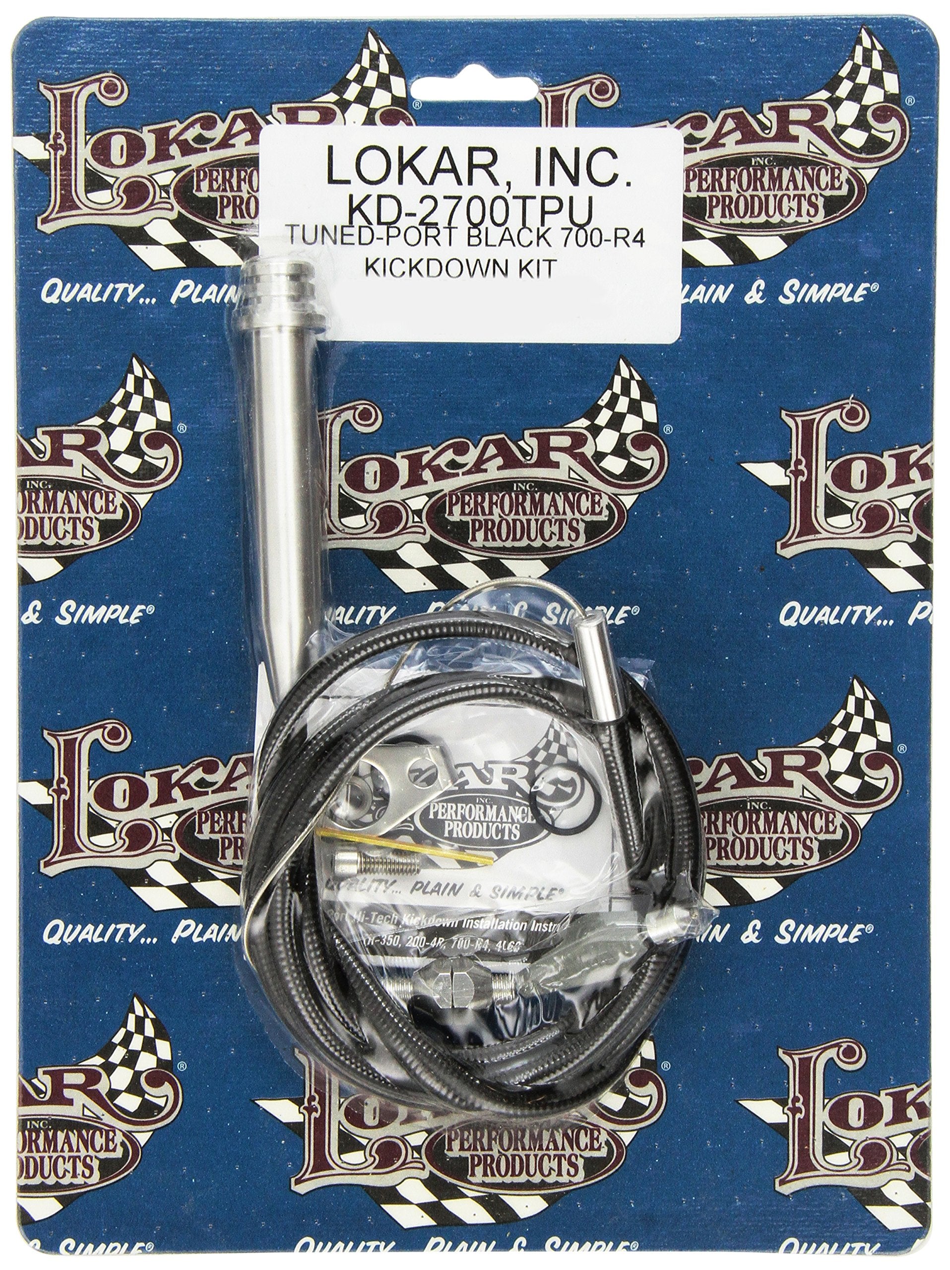 Kickdown Kit Lokar KD-2700TPU with Tuned-Port Injection for GM 700R4 Black Housing