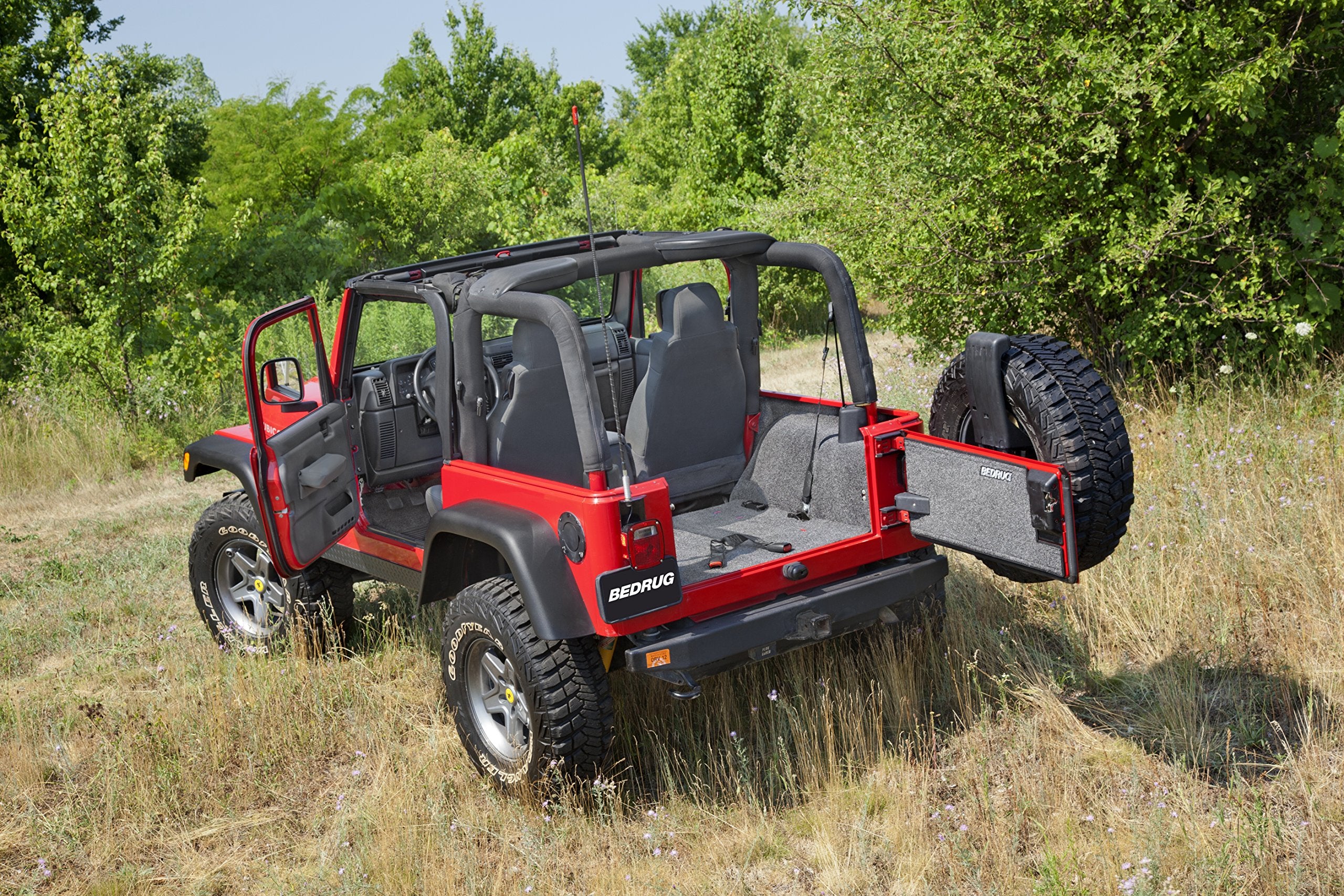 Classic Bed Mat Bedrug | 1997 - 2006 Jeep Wrangler TJ/LJ (w/cntr console, Heat Shields), Charcoal Grey | BRTJ97F