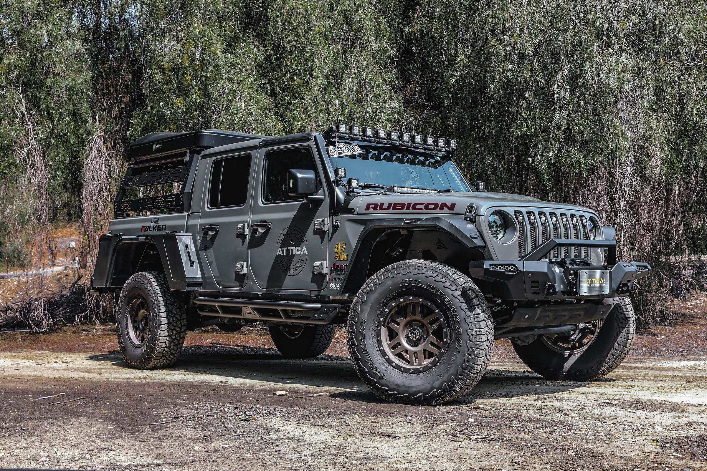 Attica4x4 Cobra Tek - Frontier Series Inner Fenders | Compatible with Jeep Gladiator | Durable Wheel Well Protection with Tire Clearance and Engine Ventilation | Textured Black Powder Coat.