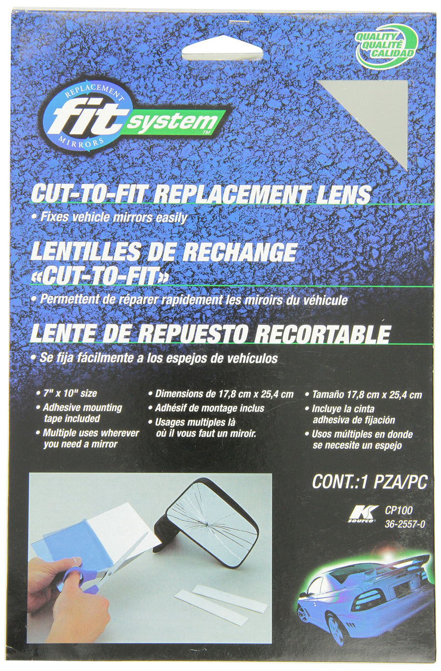 K Source Cut-to-Fit Universal Replacement Glass Panel – Custom Trim to Size, 7" x 10", Easy Installation, Clear Visibility Upgrade for Cars, Trucks & SUVs