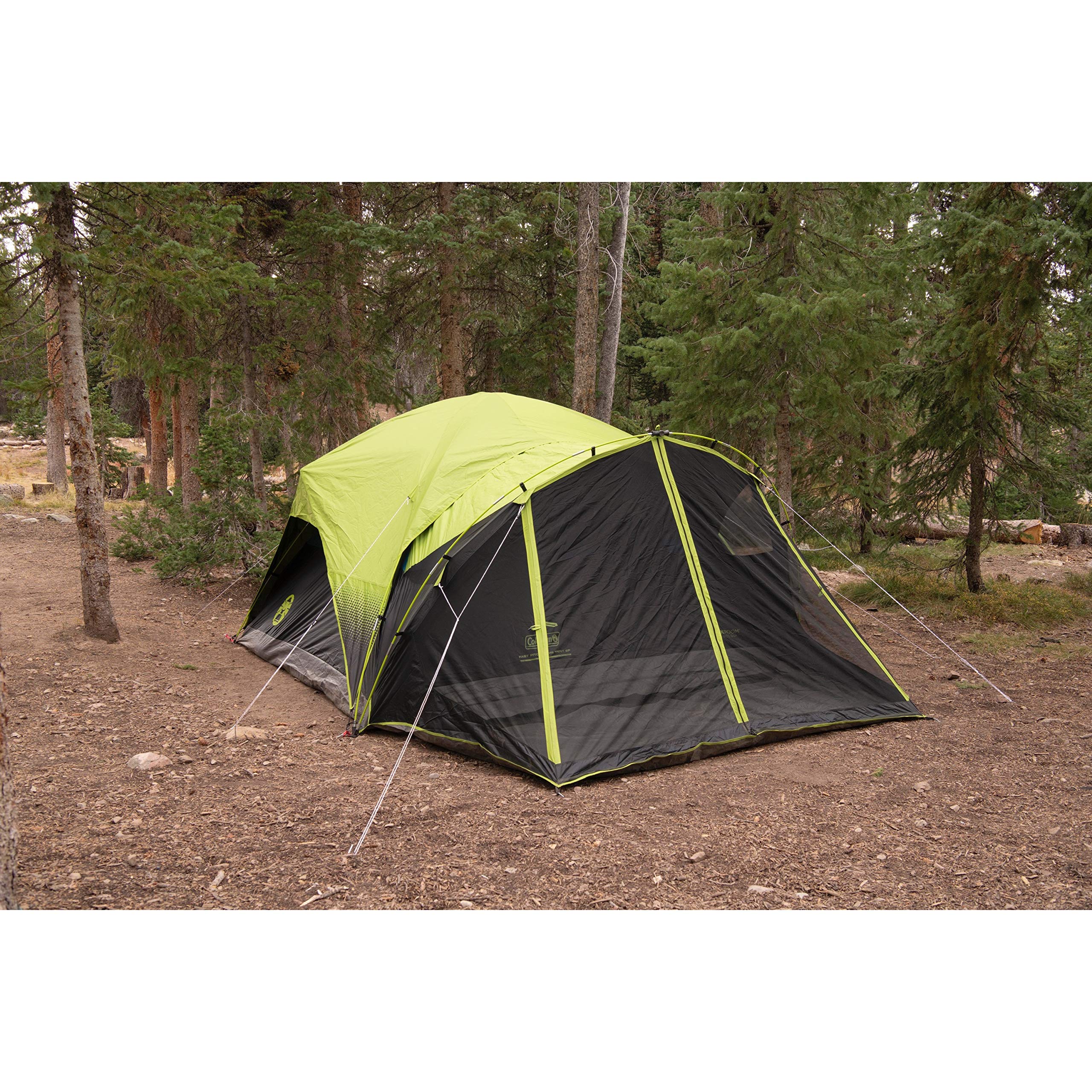 Coleman Dark Room Carlsbad Camping Tent with Screened Porch 4/6 Person Tent Blocks 90% of Sunlight and Keeps Inside Cool Weatherproof with Easy Setup