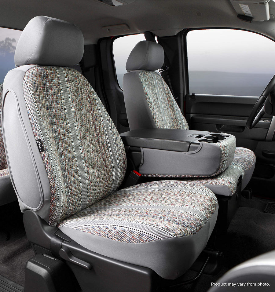 Gray Fia TR48-36 Custom Fit Front Seat Cover Split Seat 40/20/40 - Saddle Blanket