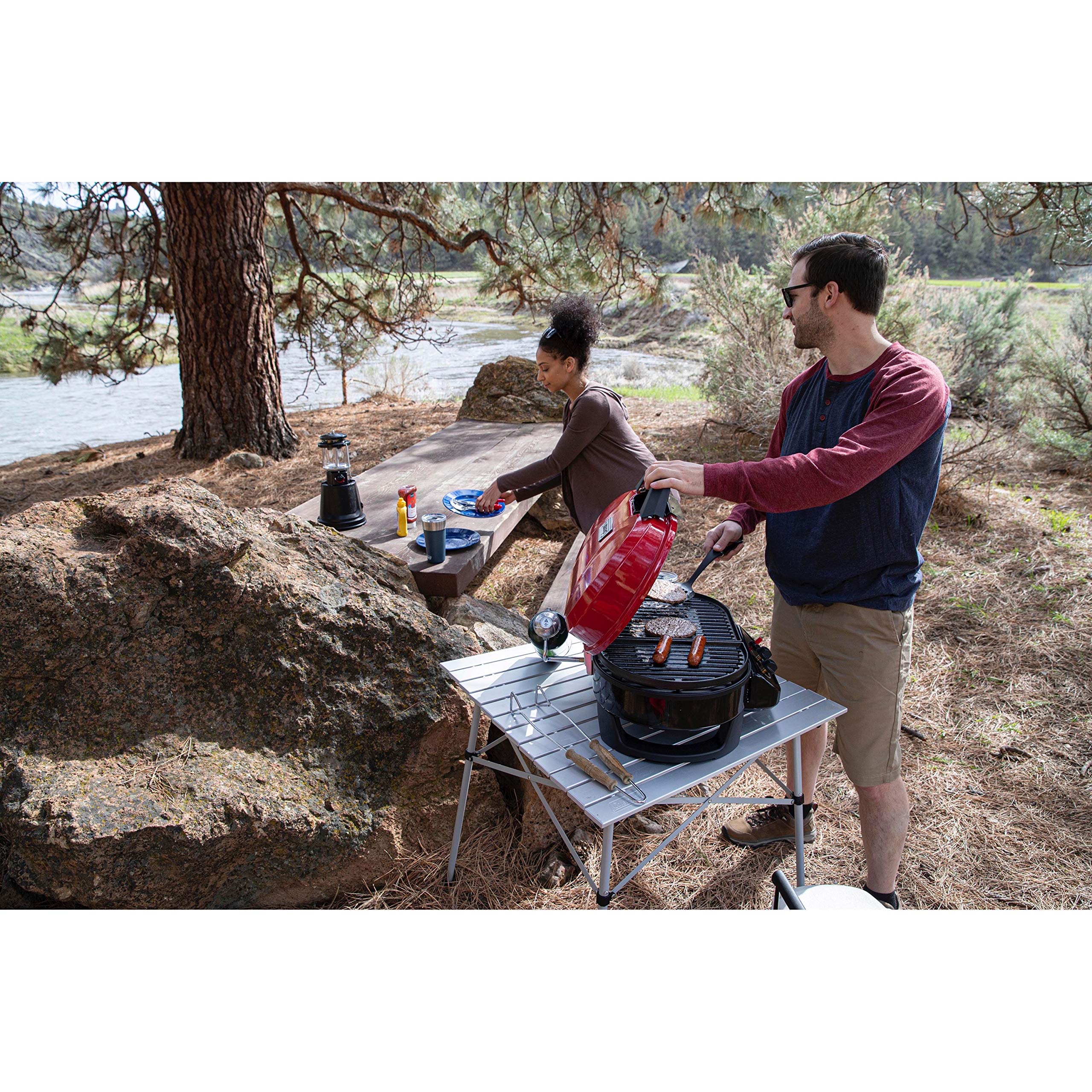 Coleman Portable RoadTrip 225 Tabletop Grill, 2-Burner Gas Grill with Matchless Ignition & Adjustable Temperature Control, 11,000 BTUs of Power for Grilling, Tailgating, Camping, BBQ, & More