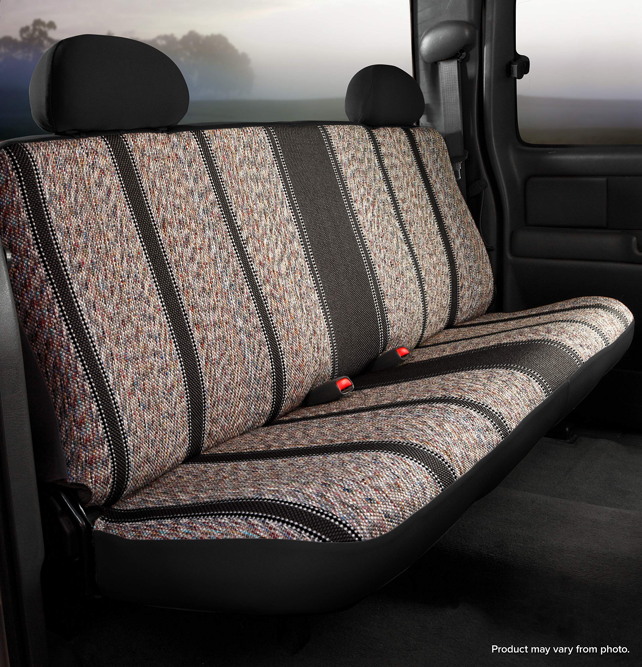 Fia Black TR42-59 Custom Fit Rear Seat Cover Bench Seat - Saddle Blanket, (Black)