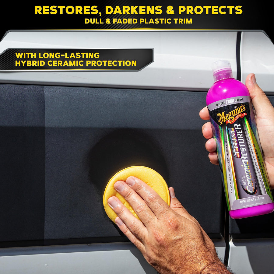 Hybrid Ceramic Trim Restorer, Meguiar's Car Trim Plastic Restorer - 16 Oz Bottle
