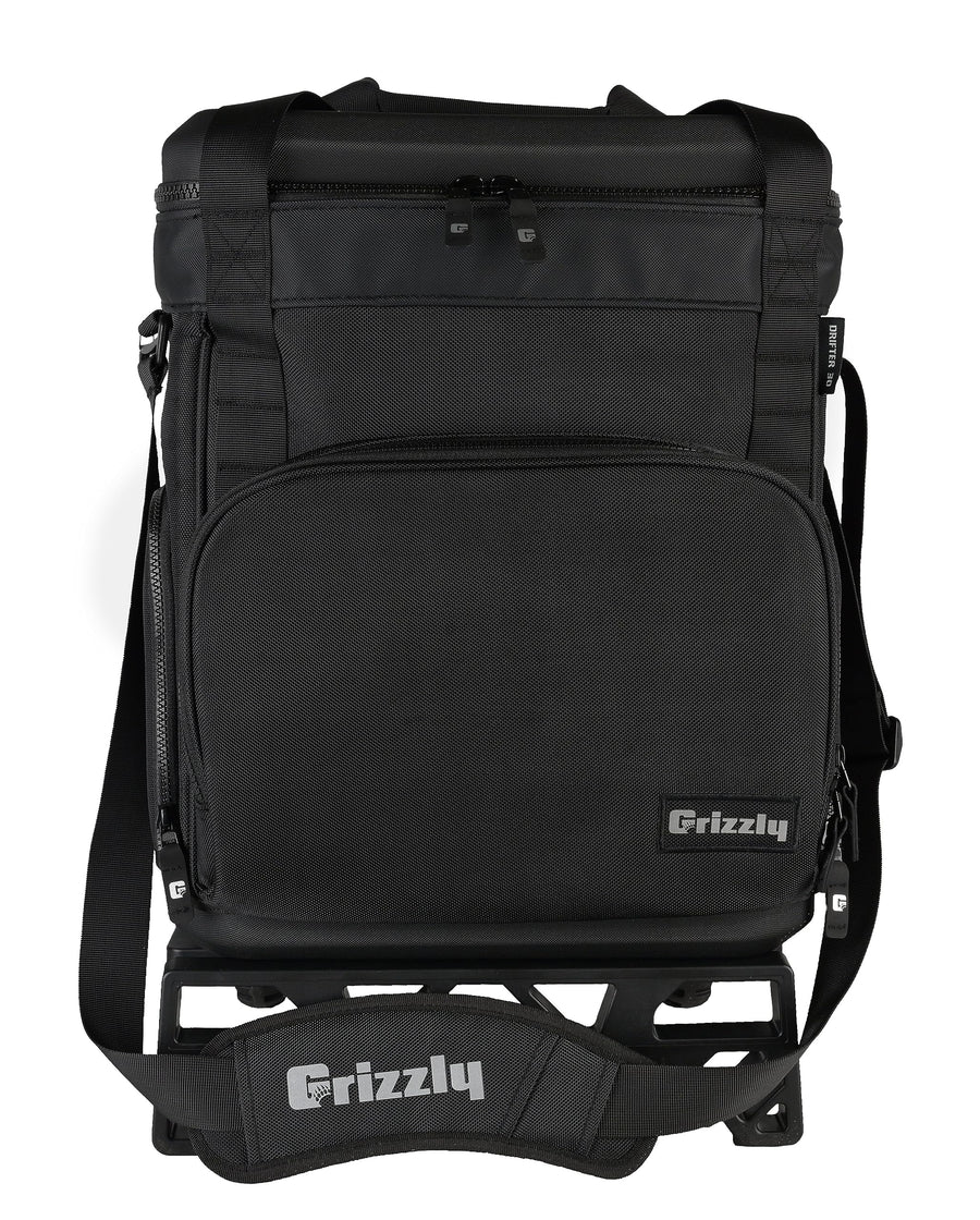 30 Wheeled Grizzly Drifter Soft Sided Cooler | 30 qt Cooler Bag | Ice Chest for Beach Boat Camping Car Fishing Golf Hiking Hunting Lunch | Lightweight Wheeled Portable Insulated Water | Blackout