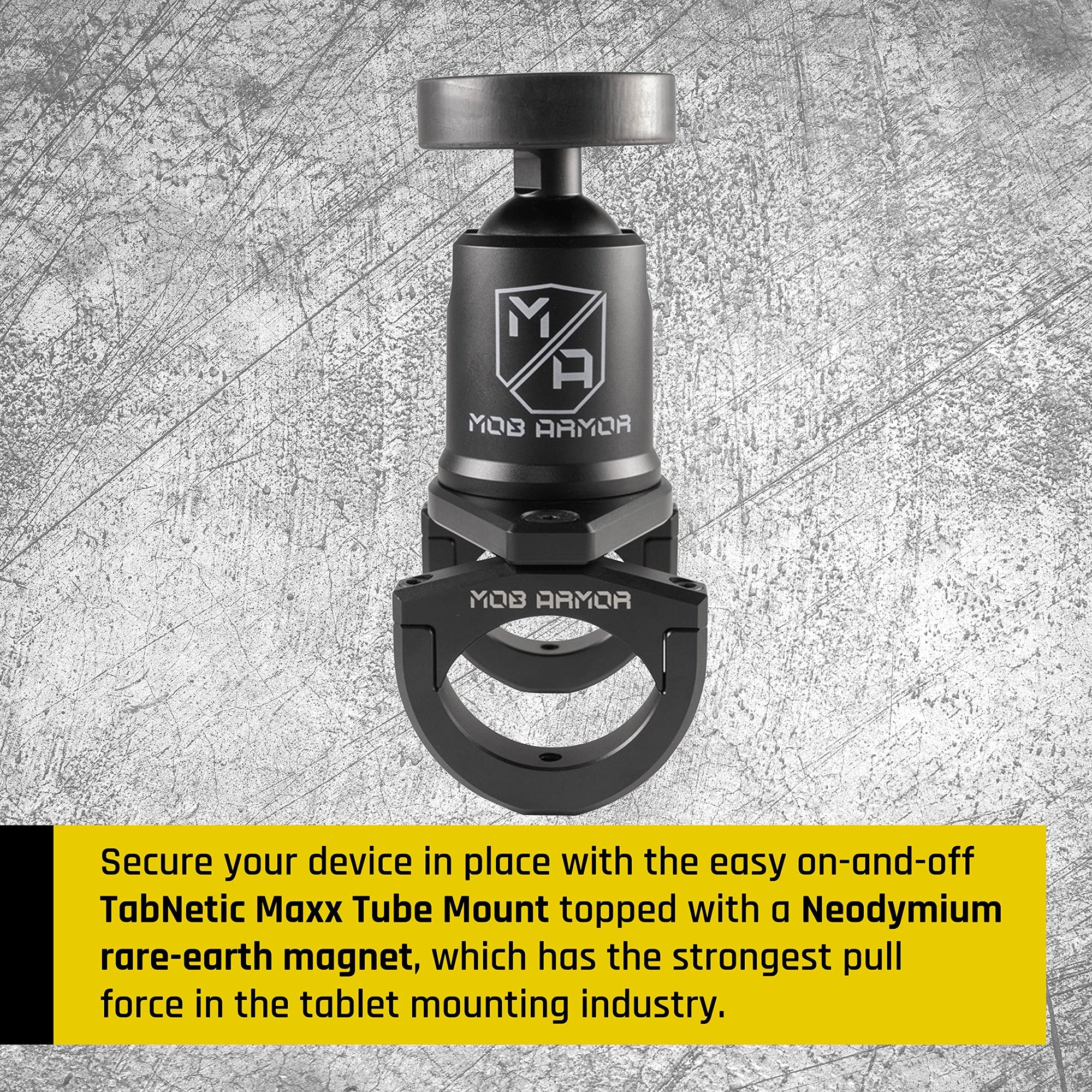TabNetic Maxx Tube Mount Mob Armor Compatible with iPad, Android, Microsoft Surface Tablets