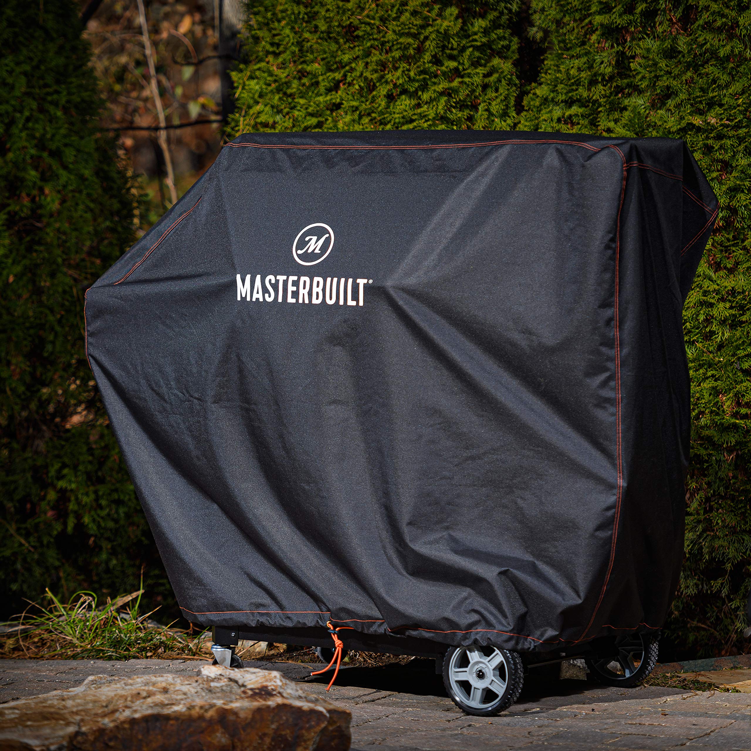 Gravity Series Masterbuilt® 1050 Digital Charcoal Grill and Smoker Durable Grill Cover with PVC Liner, Double-Stitching and Adjustable Drawstring in Black, Model MB20081220