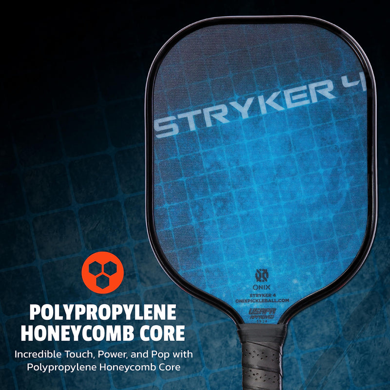 Stryker 4 Onix Composite Pickleball Every Level Oversized Paddle Shape– Blue
