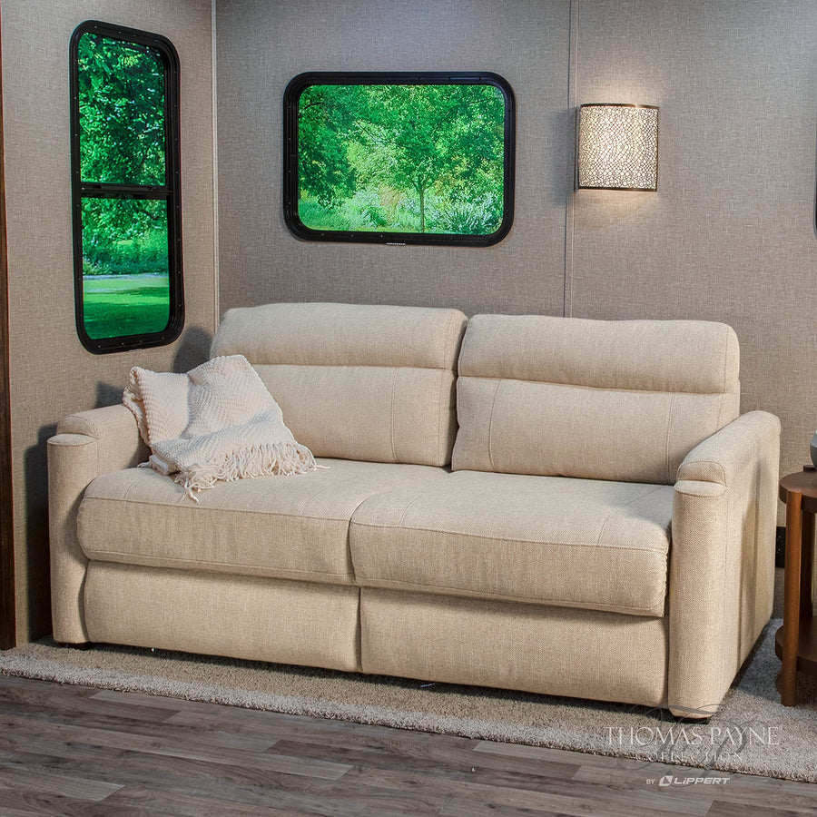 72" Thomas Payne Norlina RV Tri-Fold Sofa with Woven Fabric, Couch-to-Bed Conversion, Removeable Back, Easy Installation for Travel Trailers, 5th Wheels and Motorhomes - 2020128896