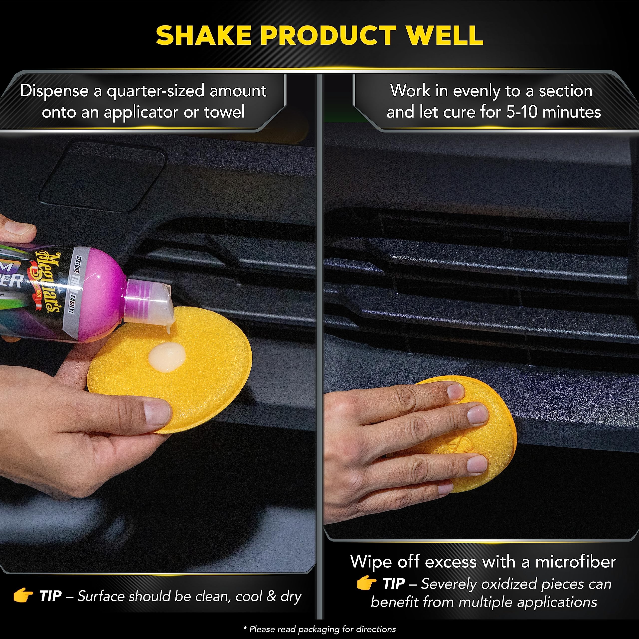 Hybrid Ceramic Trim Restorer, Meguiar's Car Trim Plastic Restorer - 16 Oz Bottle