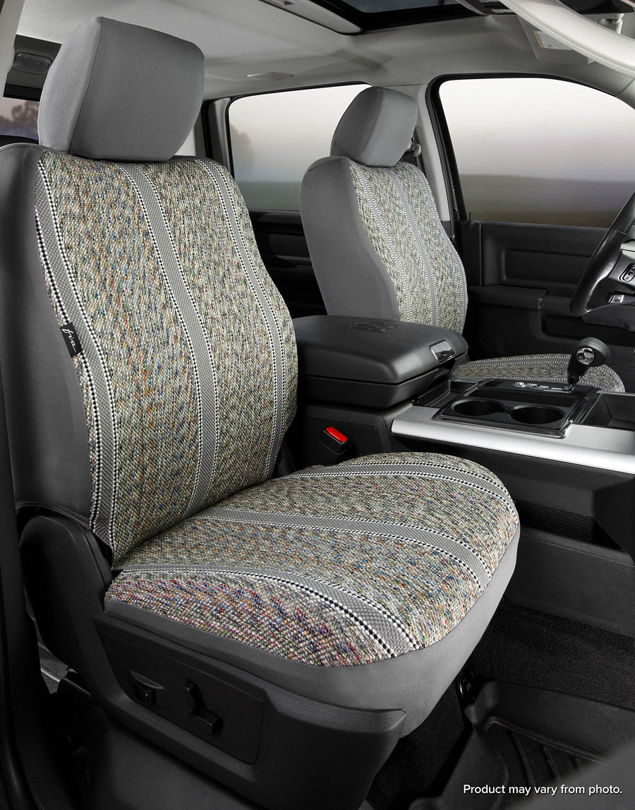 Gray Fia TR49-46 Custom Fit Front Seat Cover Bucket Seats - Saddle Blanket, (Gray)