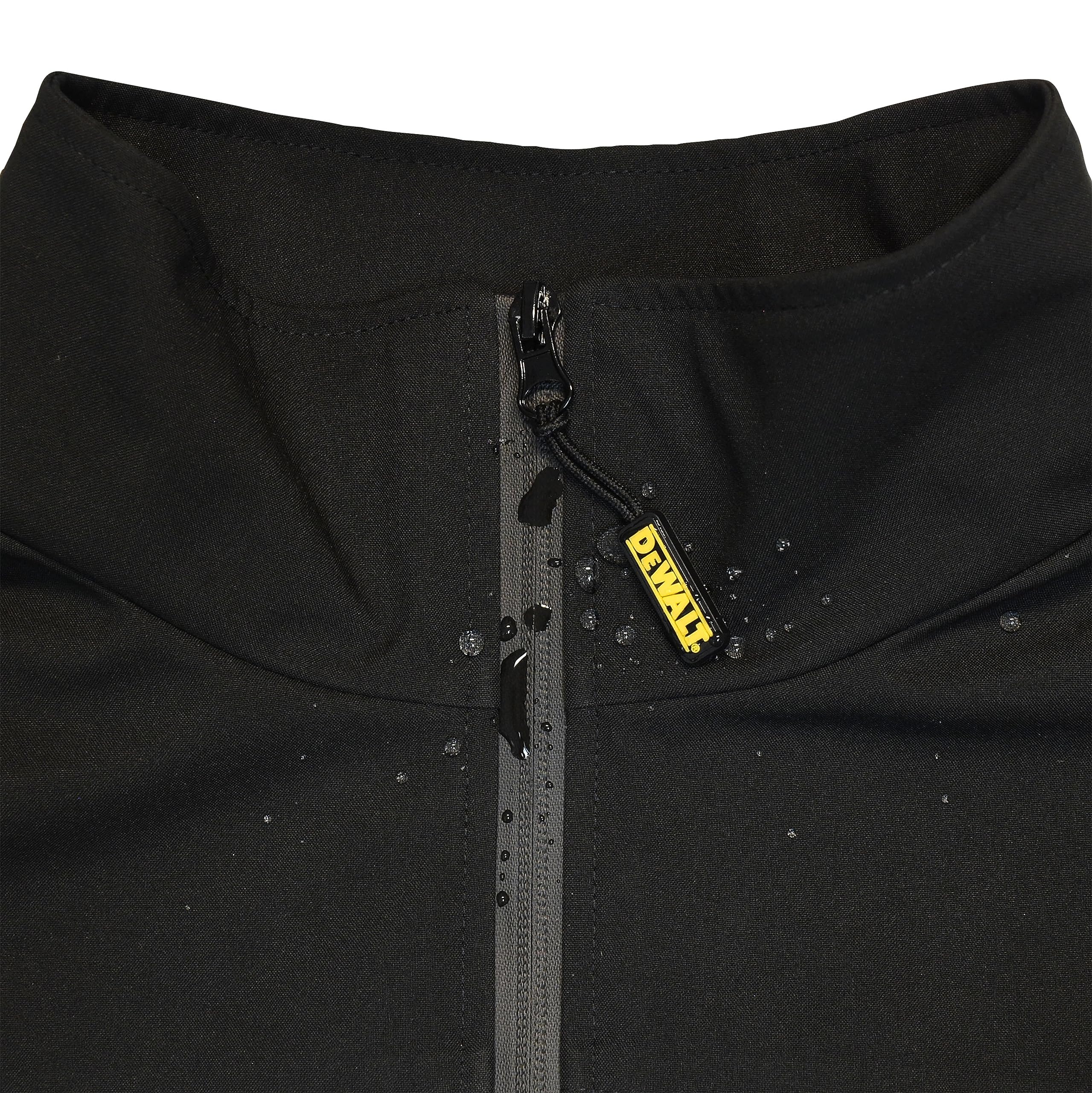 DEWALT Men's Heated Standard Soft Shell Structured Jacket with Battery Black Size L