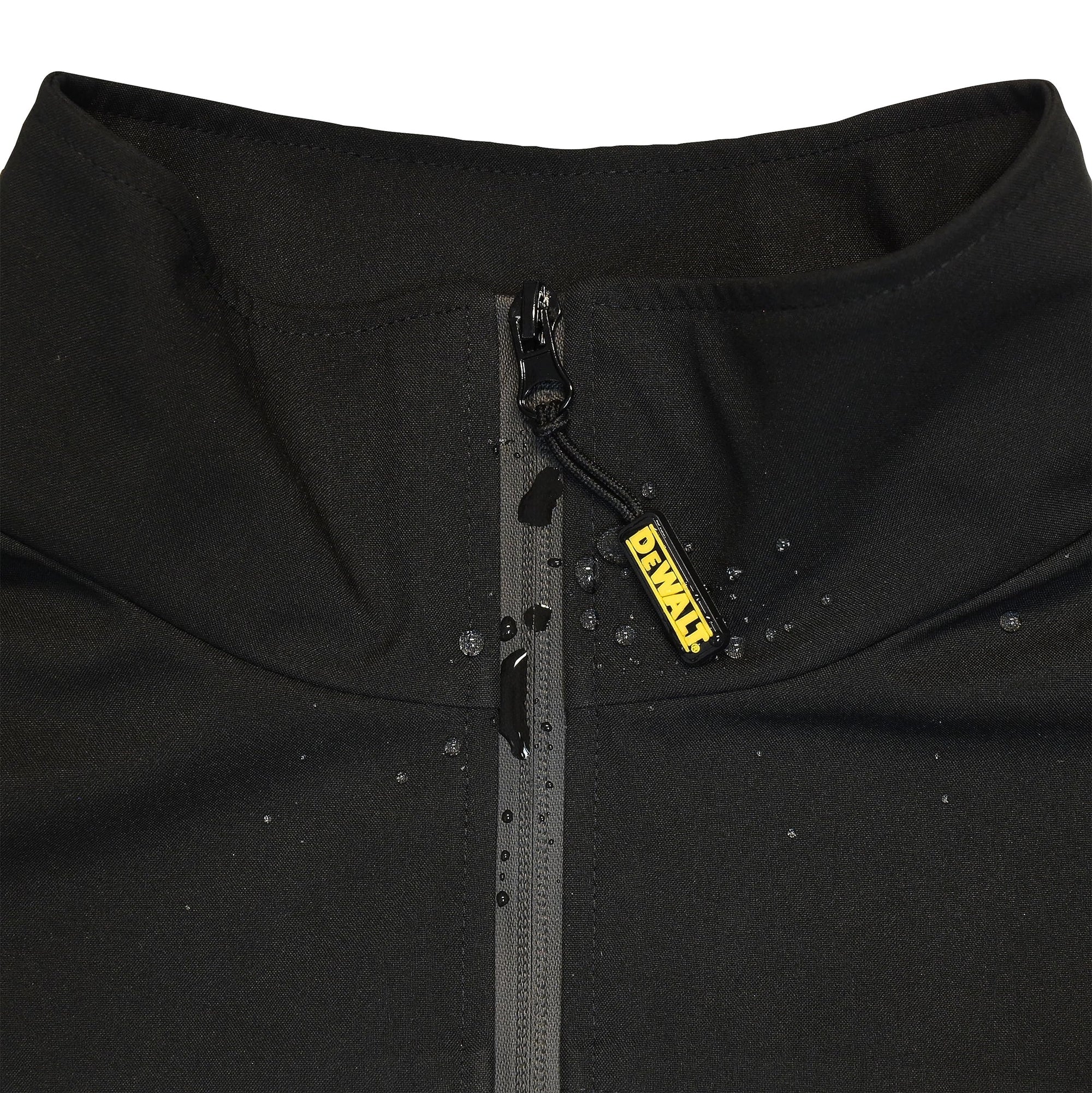 DEWALT Men's Heated Standard Soft Shell Structured Jacket with Battery Black Size L