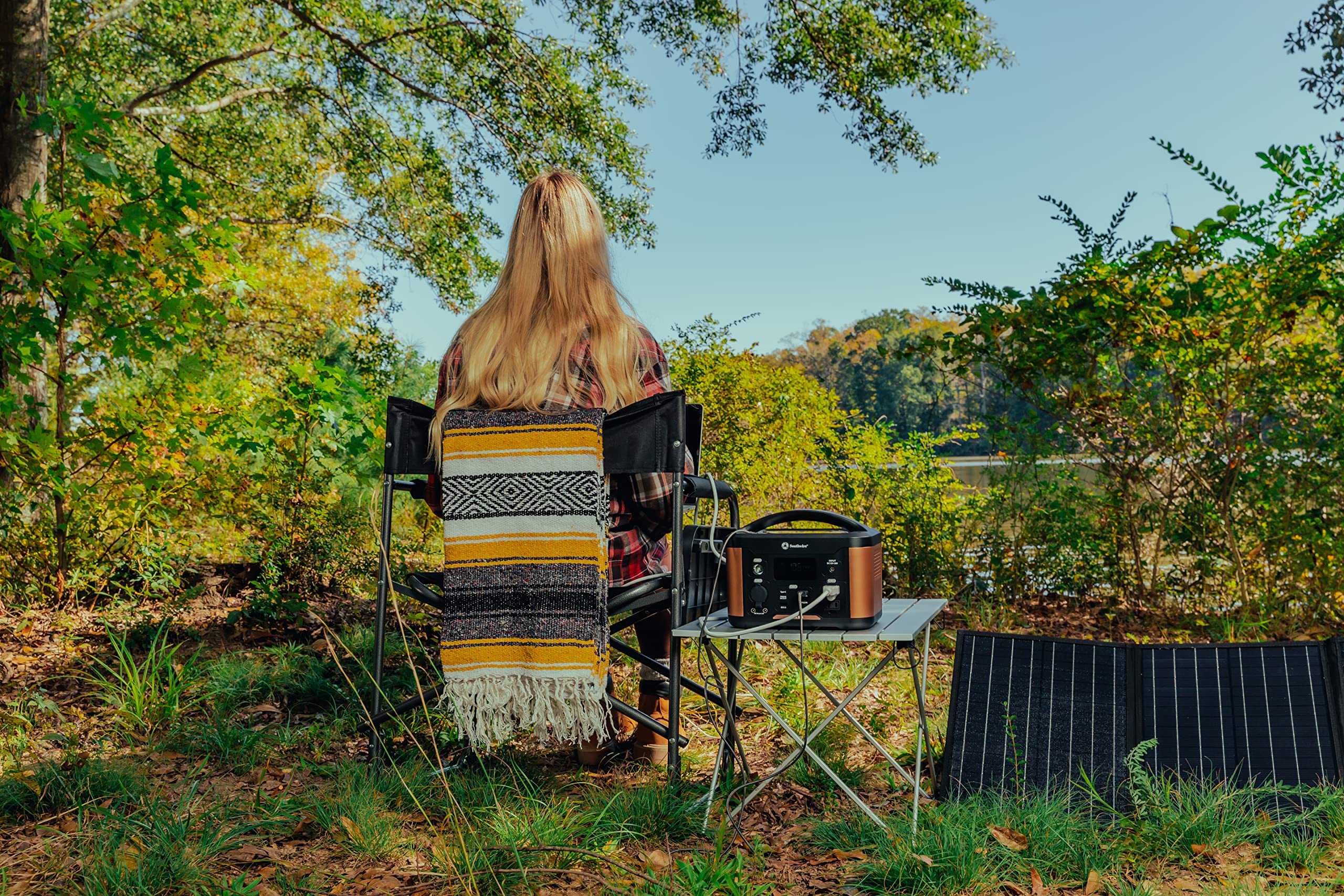 500 Series Southwire Elite, 515Wh Backup Lithium Battery, 120V/500W Pure Sine Wave AC Outlet, Solar Generator, with 100W Solar Panel Included for Home Backup Power, Emergency Power, Camping and more