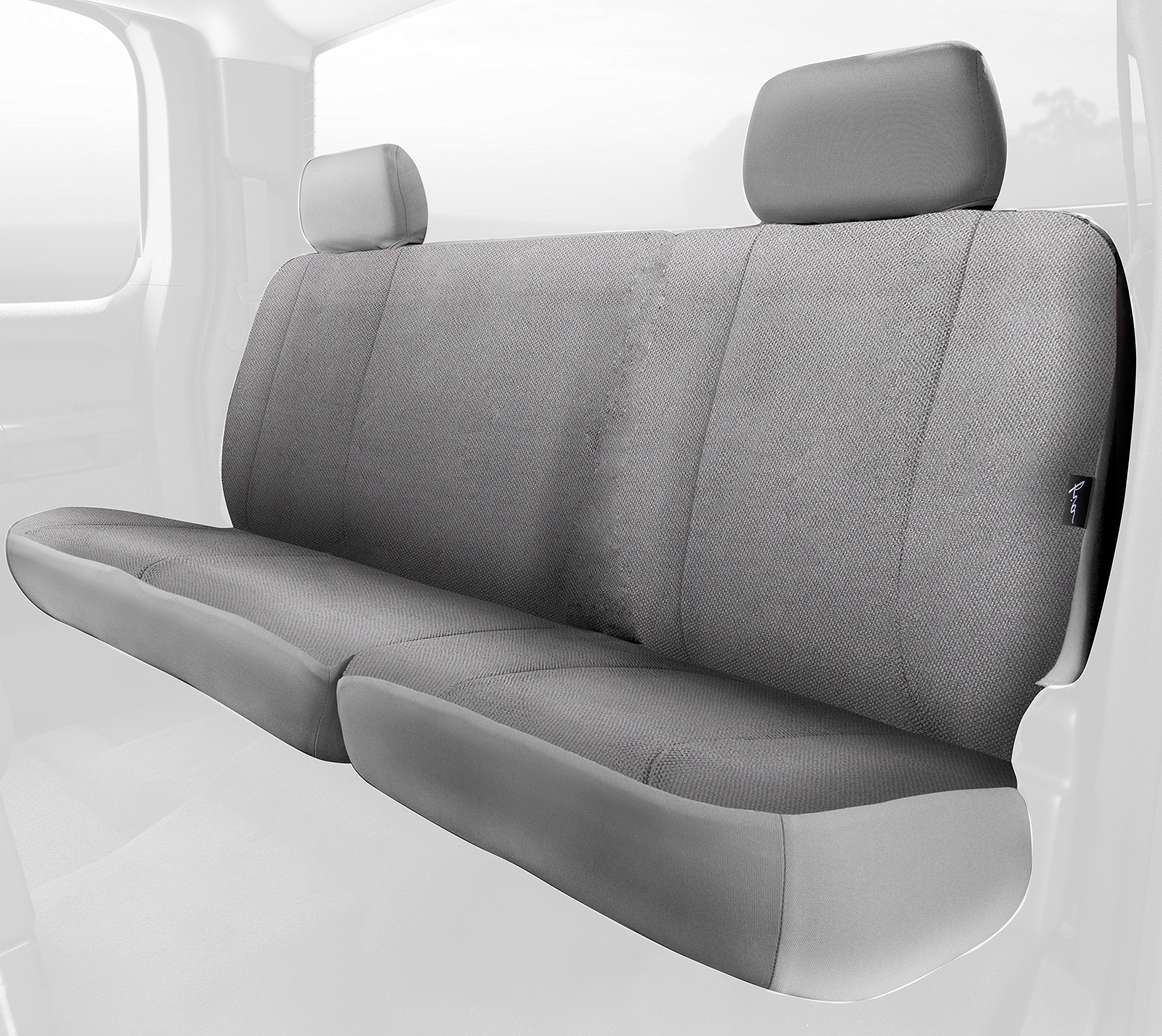 Fia Solid Gray TRS40 TRS42-15 Wrangler Solid Gray Seat Cover (Rear Split Cushion 40/60/Saddle Blanket)