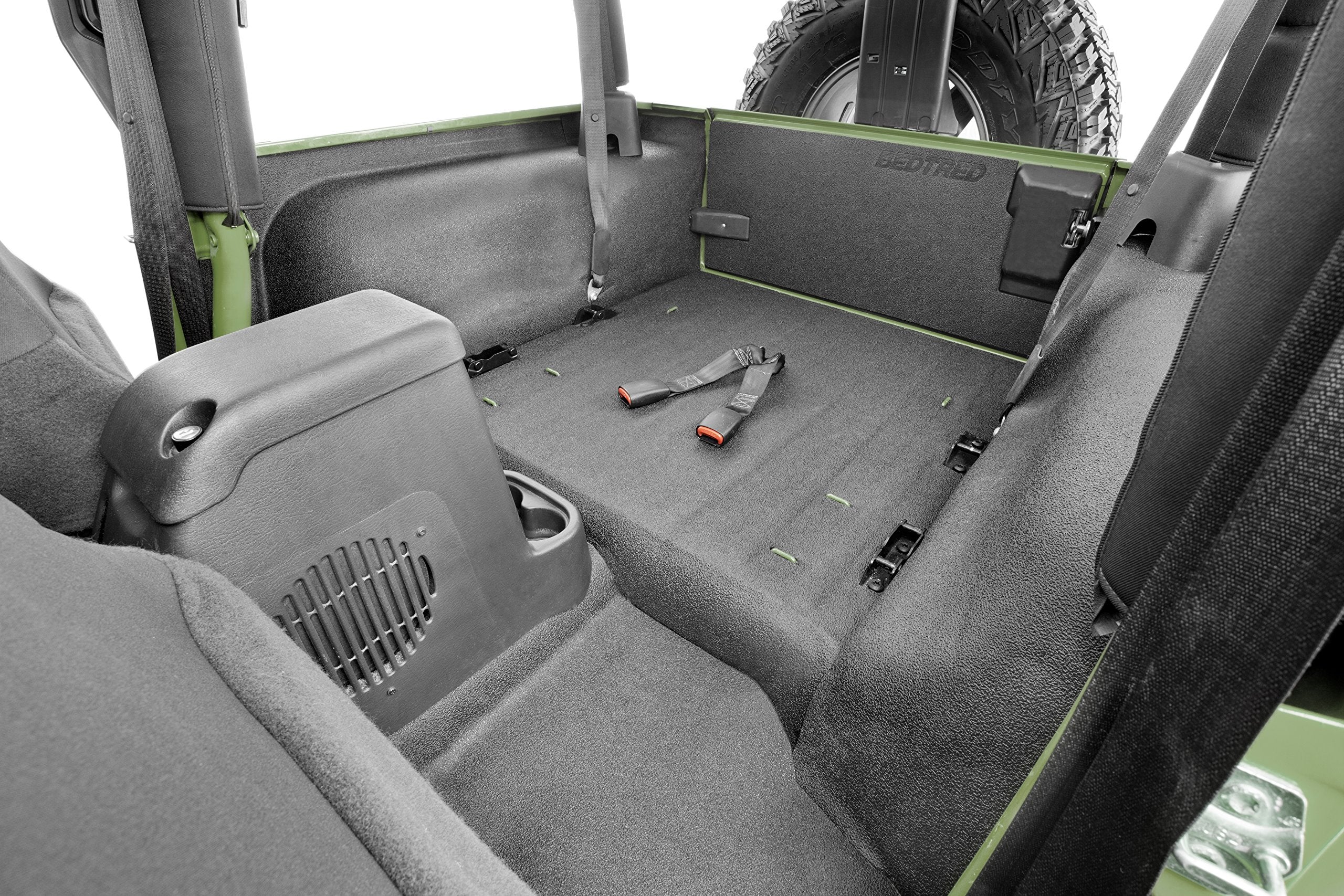 Jeep BedRug Kit - BedTred BTTJ97R fits 97-06 TJ 97-06 REAR 4PC CARGO KIT (INCLUDES TAILGATE)