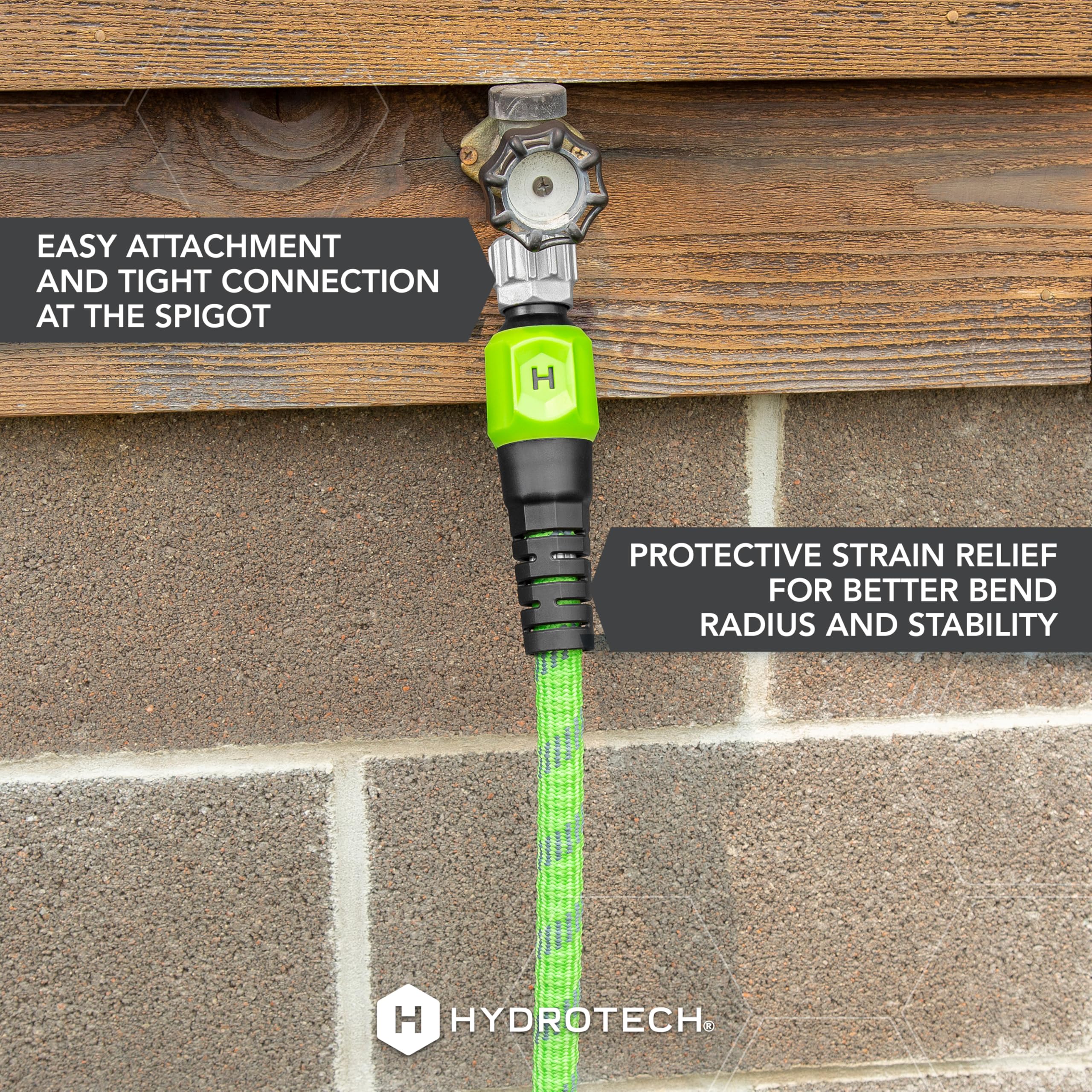 50 ft HydroTech Expandable Garden Hose - Pro Series, 2x Max Flow, 3/4" No-Kink Flexibility, Lightweight Hose for Lawn, Garden, Car Washing, Deck and Patio Cleaning