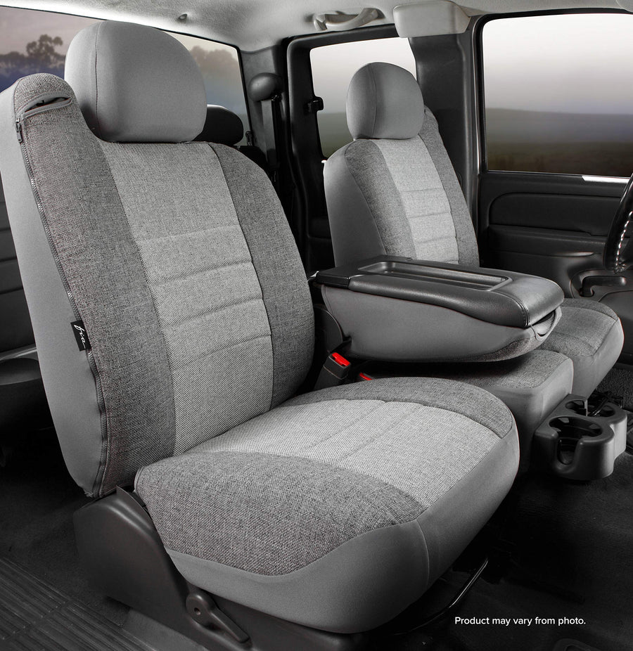 Custom Fit FIA OE37-20 Gray Front Seat Cover Split Seat 40/20/40 - Tweed, (Gray)