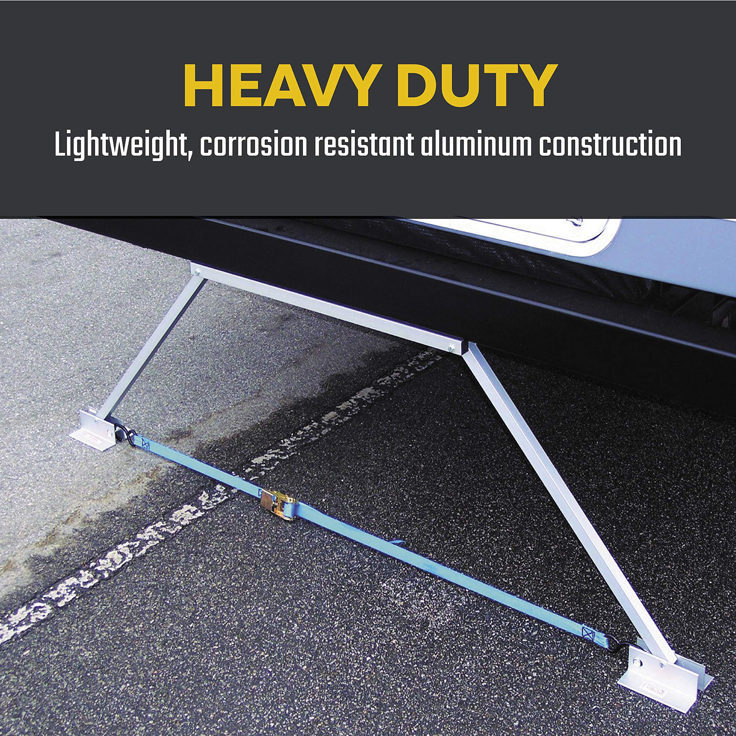 Valterra RV Universal Stabilizer Stop the Sway and Wobble, Adjustable to Fit 14-Inch to 28-Inch Frame to Ground, Compact Design with Storage Bag