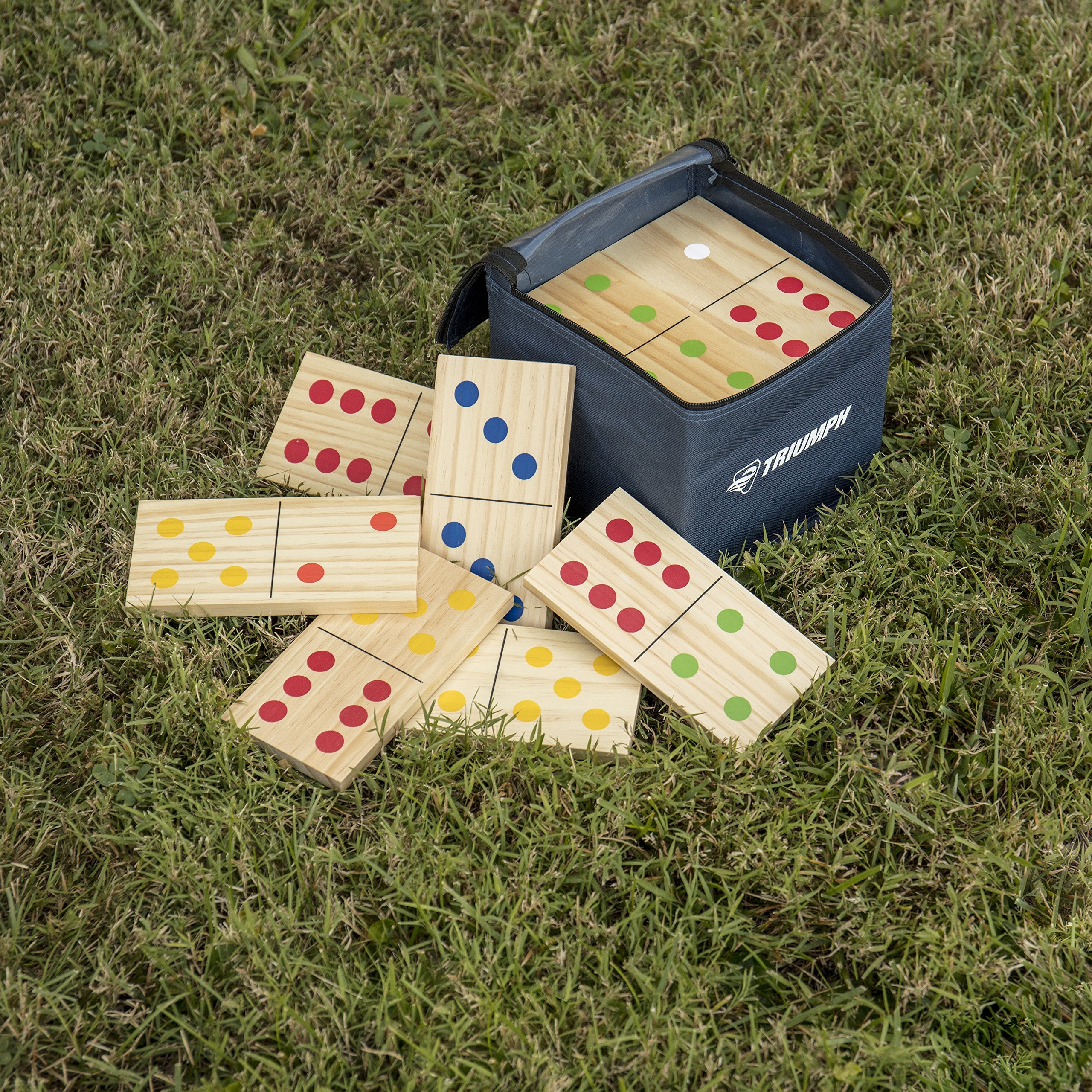 Domino Set Triumph USA, 28 pc Wood Lawn One Size