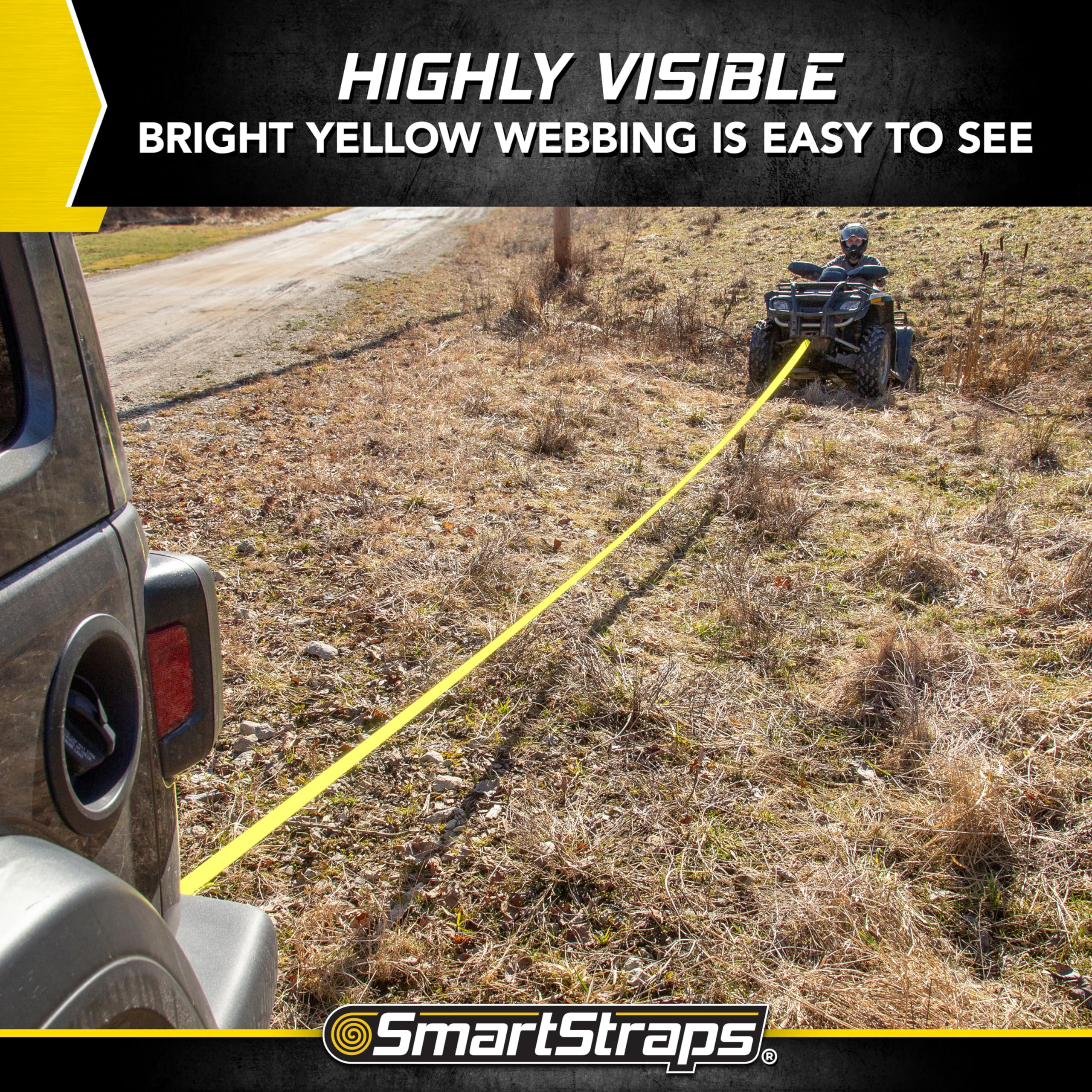 Recovery Strap SMARTSTRAPS - 2x30 YW Strap w Loop End 20,000lb