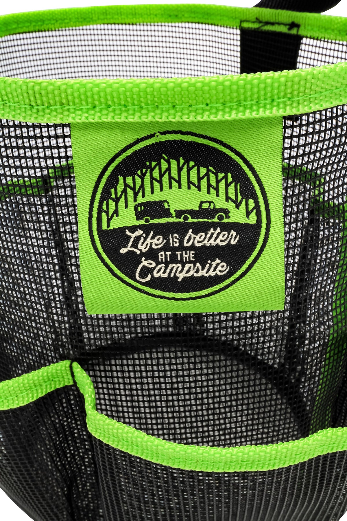 Black and Green Camco Shower Caddy | Mesh (51997)