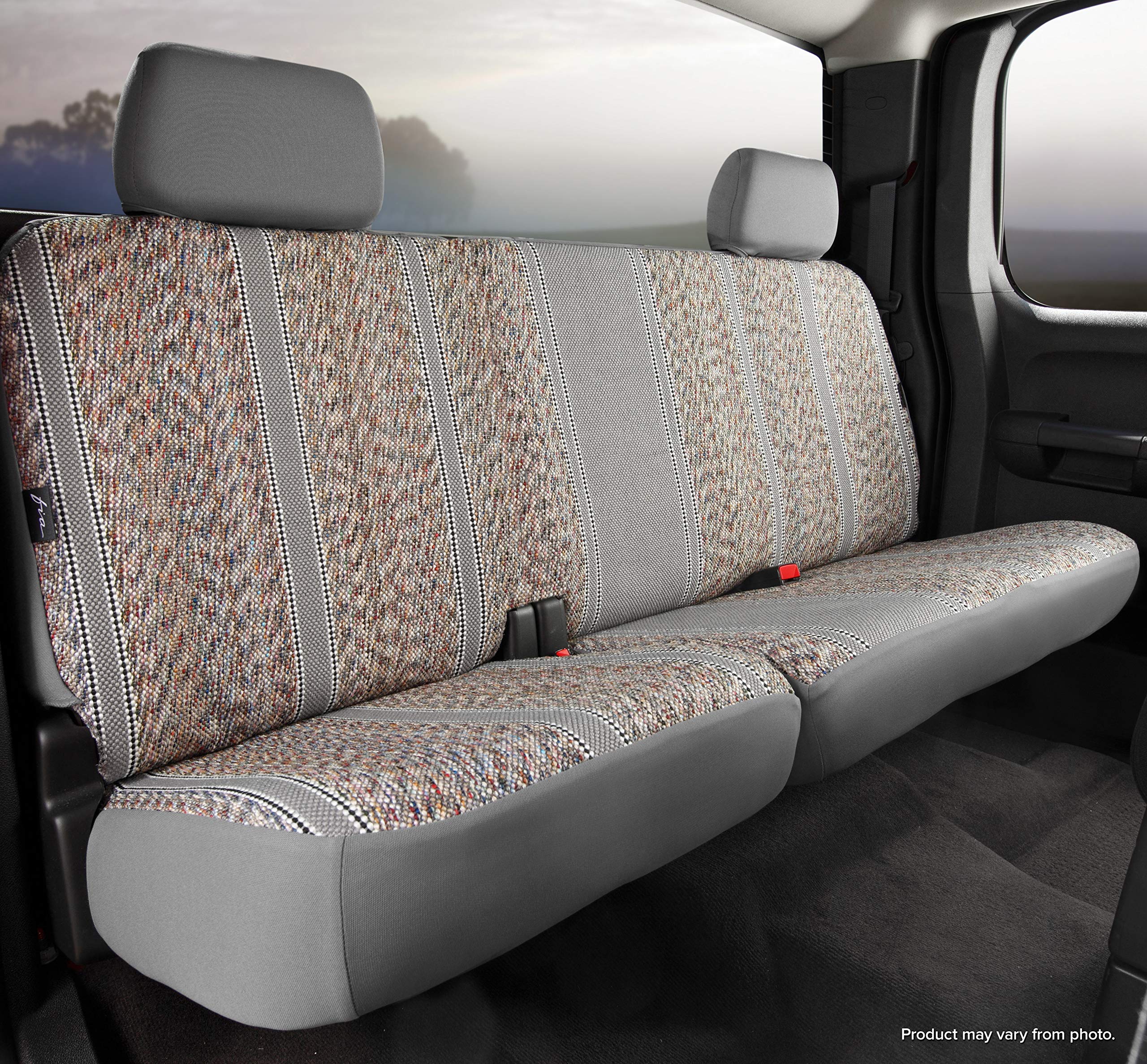 Custom Fit Fia TR42-20 GRAY Rear Seat Cover Split Cushion 60/40 - Saddle Blanket, (Gray)