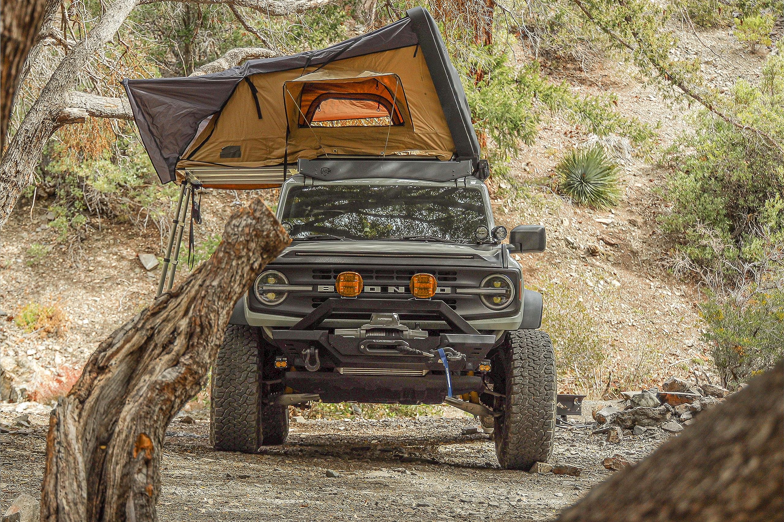 Attica4x4 Cobra Tek Front Bumper | Compatible with Ford Bronco (2021-2023) | Black Powder Coat with High-Grade Steel Construction and Aggressive Style
