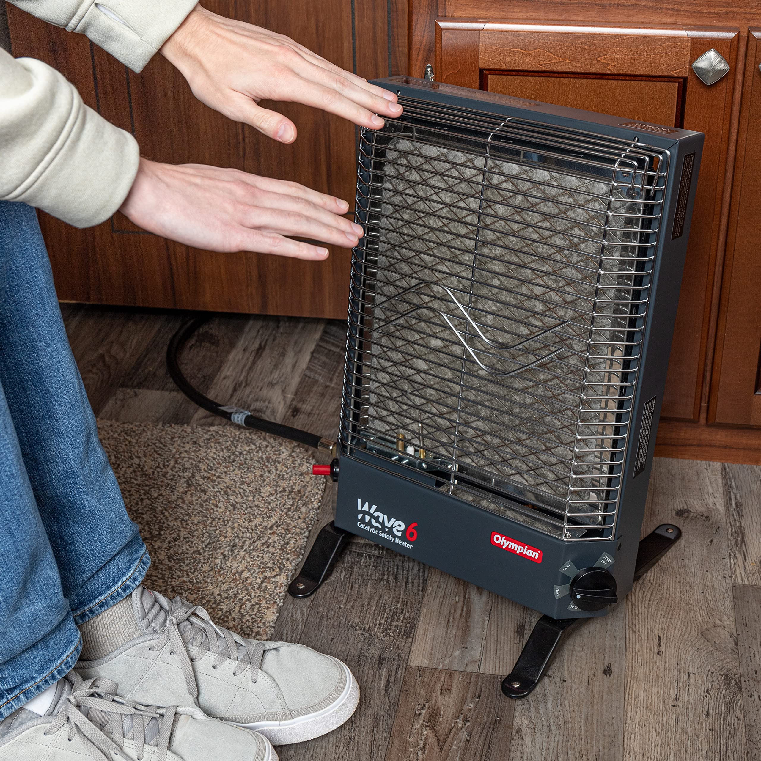 Camco Wave Heater Leg Stands Olympian - Converts Your Olympian Wave Heater into a Portable Style Heater, Fits All Olympian Wave Heaters: Wave 3, Wave 6, Wave 8-2 Pack (57701)