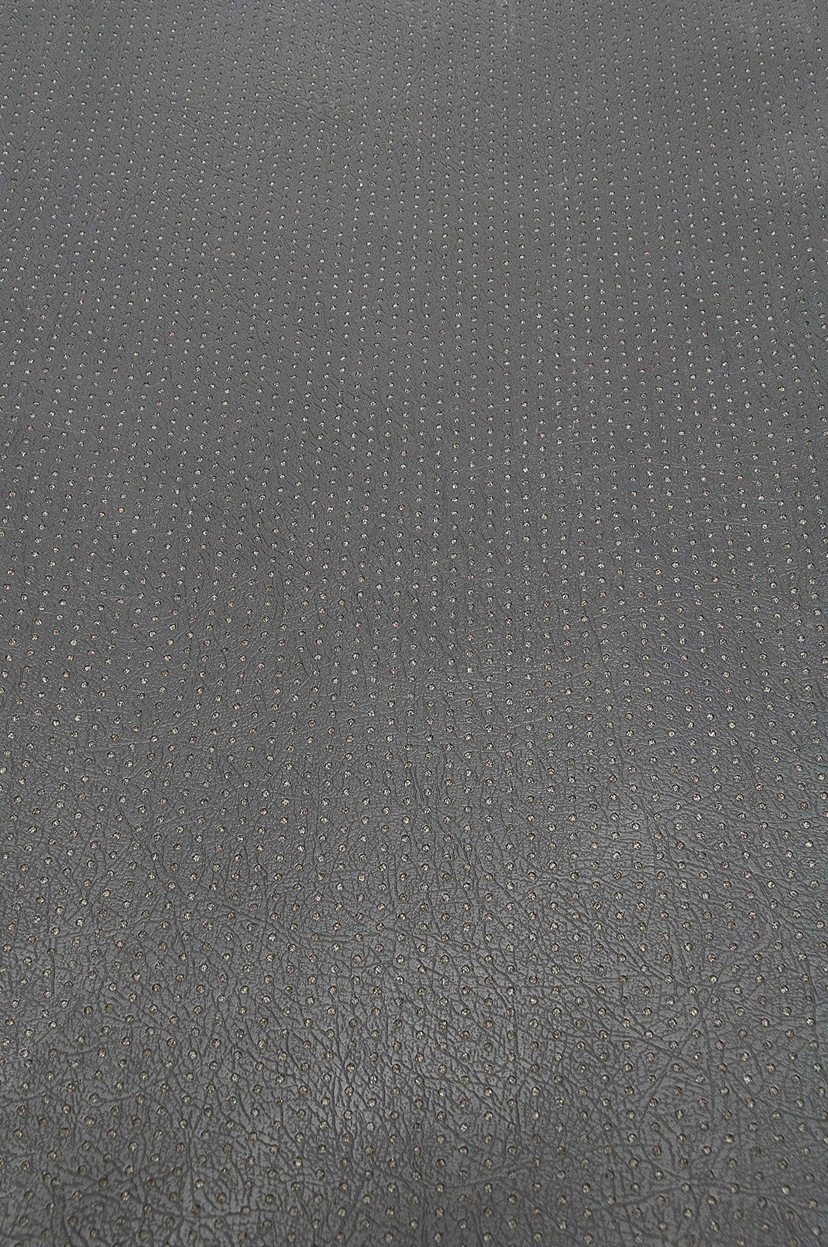 50028 Design Engineering Black Leather Look 54" x 75" Universal Upholstery Material