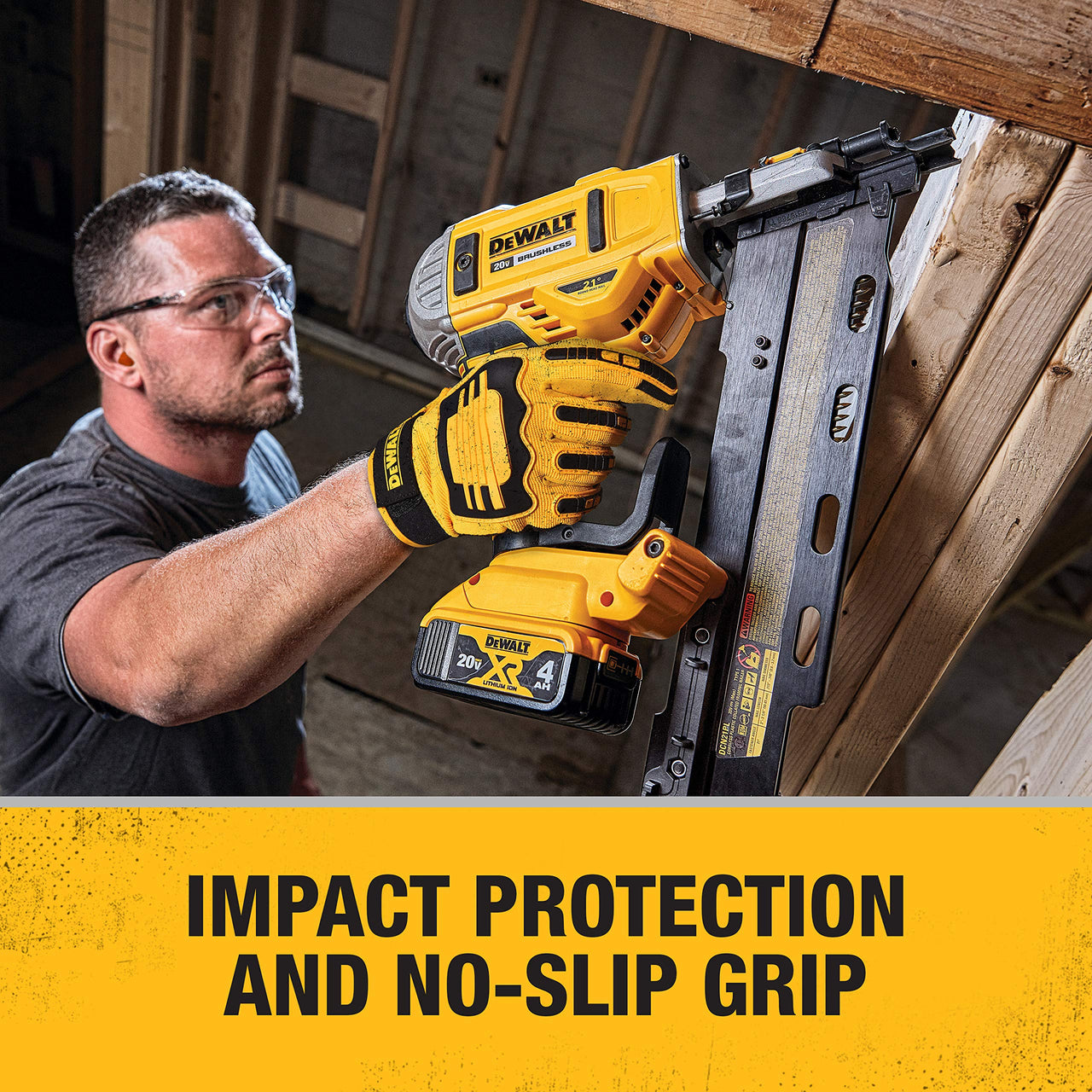 DEWALT Performance DPG781 Mechanic Work Glove with TPR Impact Protection and Anti-Slip Grip - Large (1 Pair)