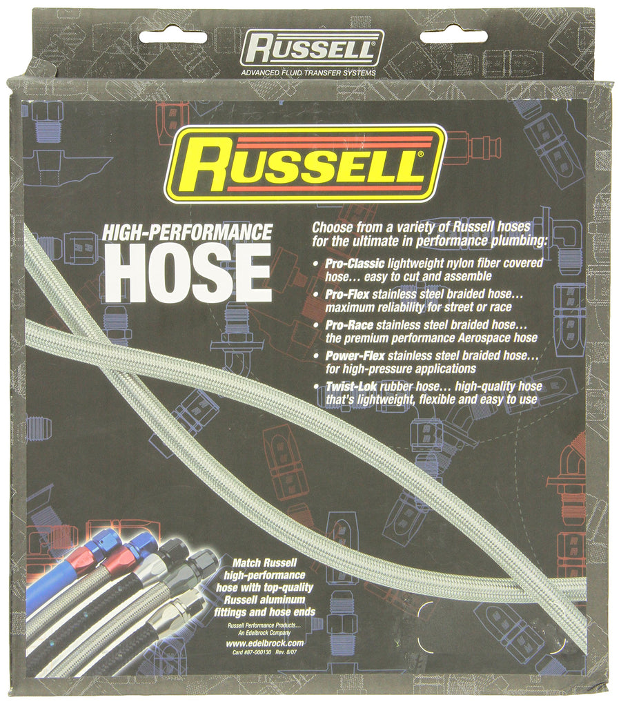632620-6 Edelbrock/Russell PowerFlex AN Power Steering Hose - 10 Feet