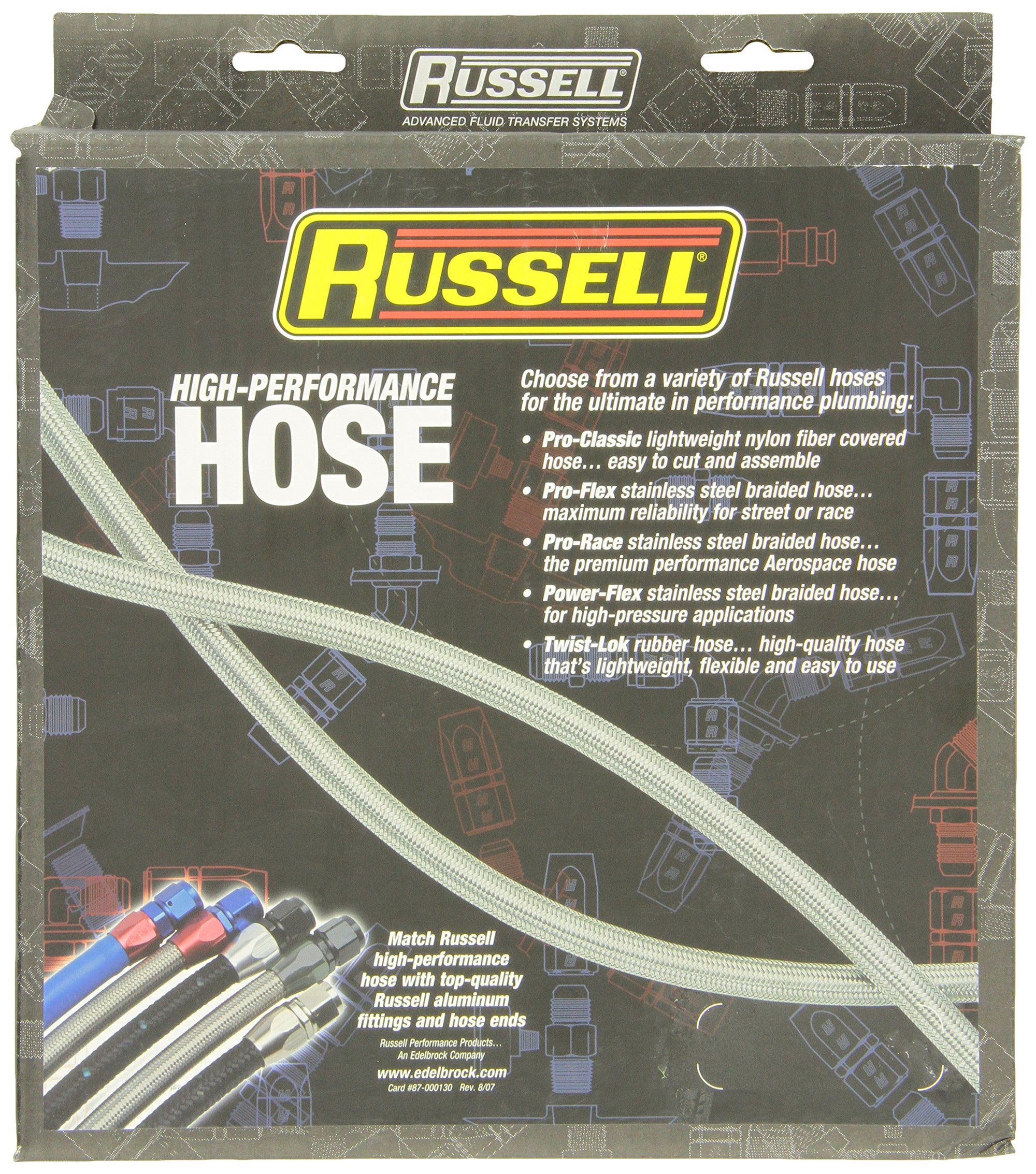 632620-6 Edelbrock/Russell PowerFlex AN Power Steering Hose - 10 Feet