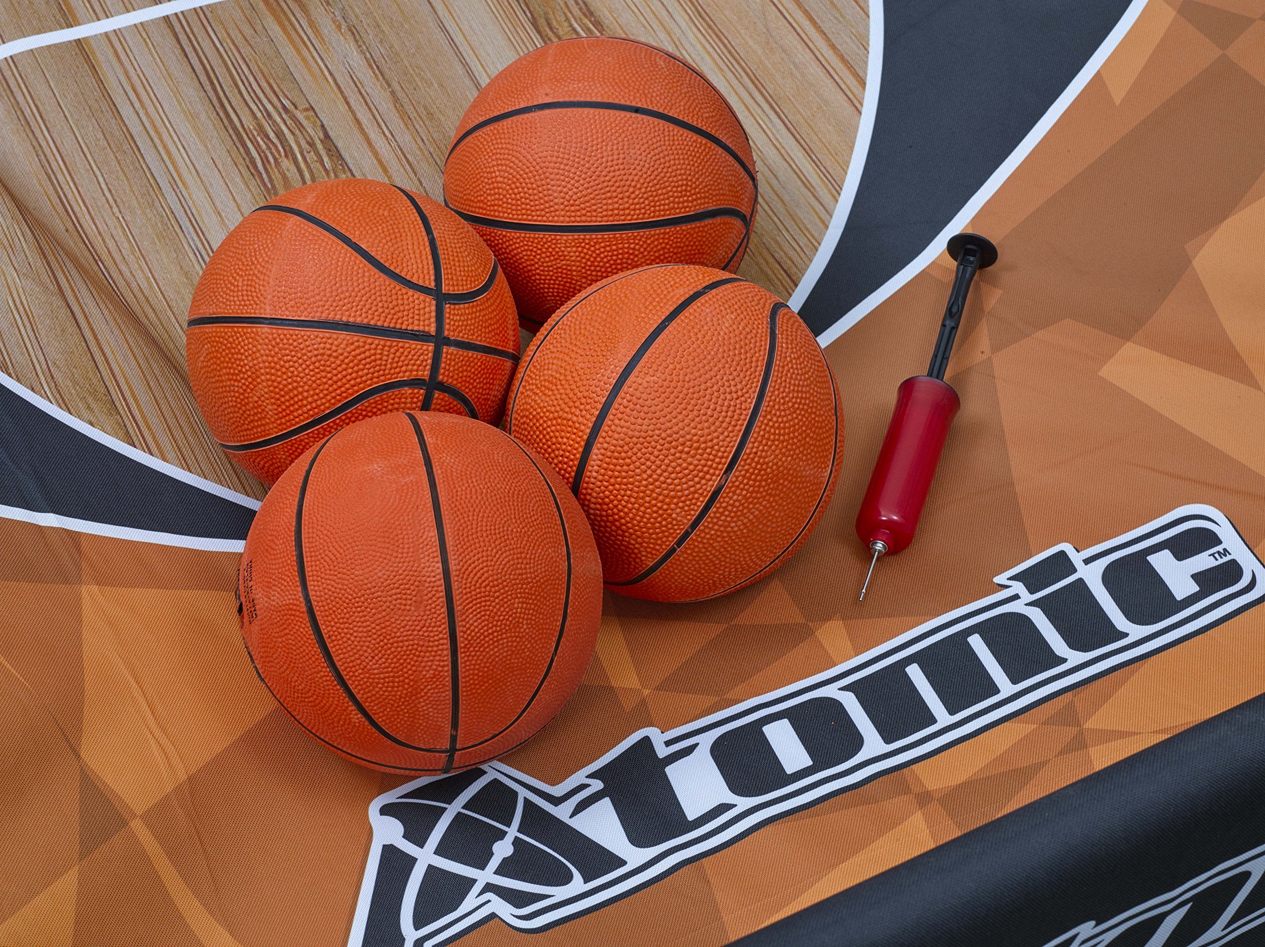 Slam Dunk Atomic Basketball Shootout Includes 4 Miniature Basketballs and Air Pump and Needle