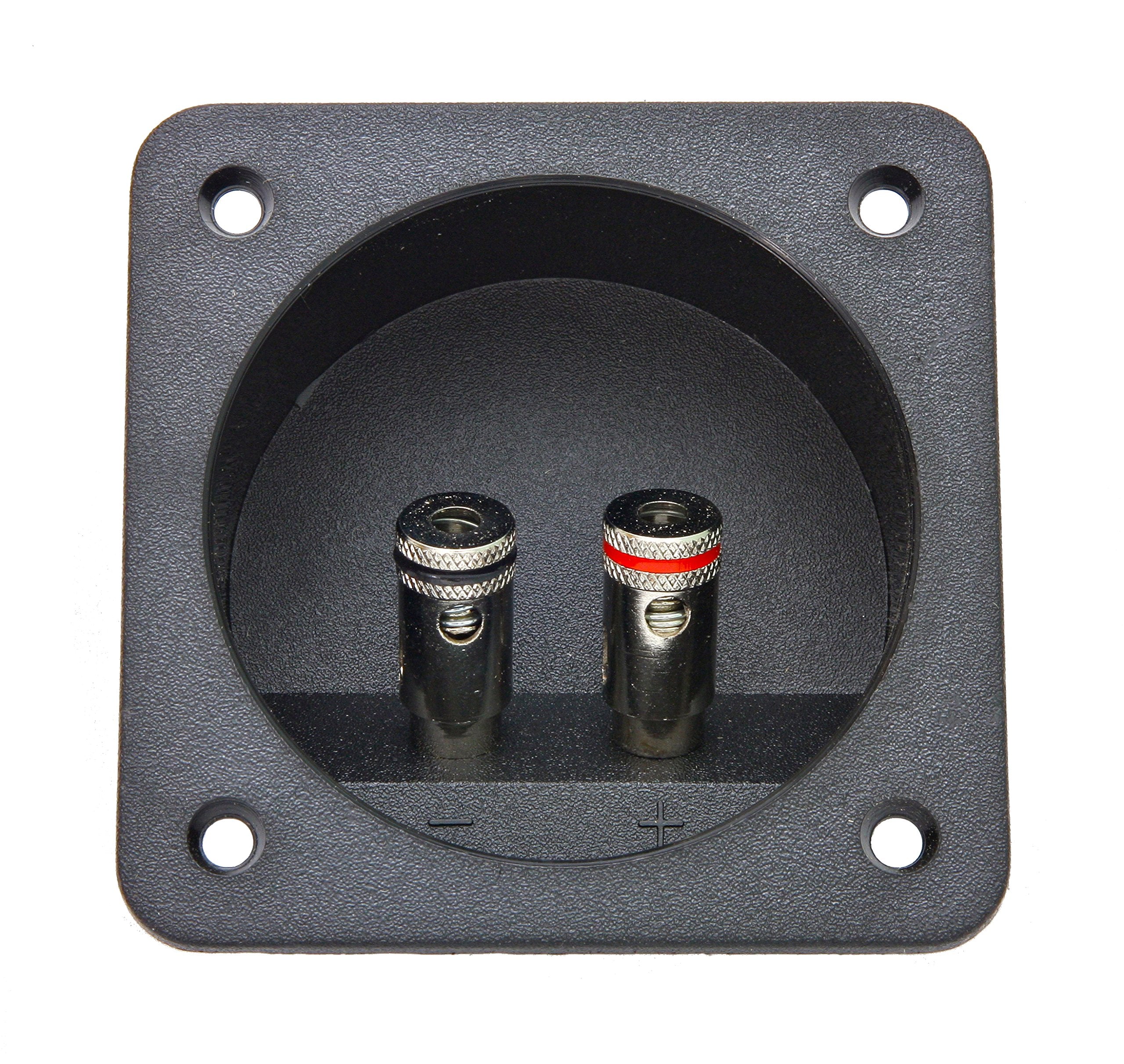 Atrend Speaker Terminal C-Type Spring Loaded/Nickle Plated - Impact Resistant ABS Plastic - Universal Wire Terminals - Works for Both Speaker Boxes & Sub Boxes