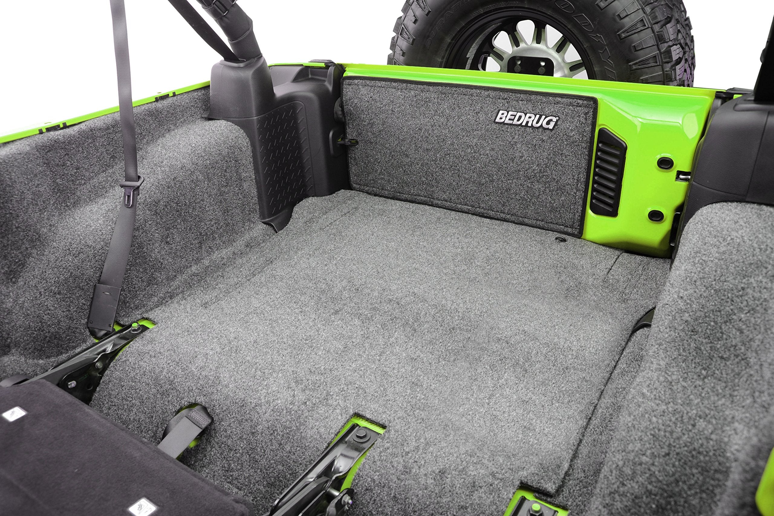 Jeep Cargo Kit - Bedrug | 2011 - 2018 Jeep Wrangler UNLTD JK 4 Door, Cargo Liner w/ Tailgate & Tub Liner | Grey - 5 pc. | BRJK11R4