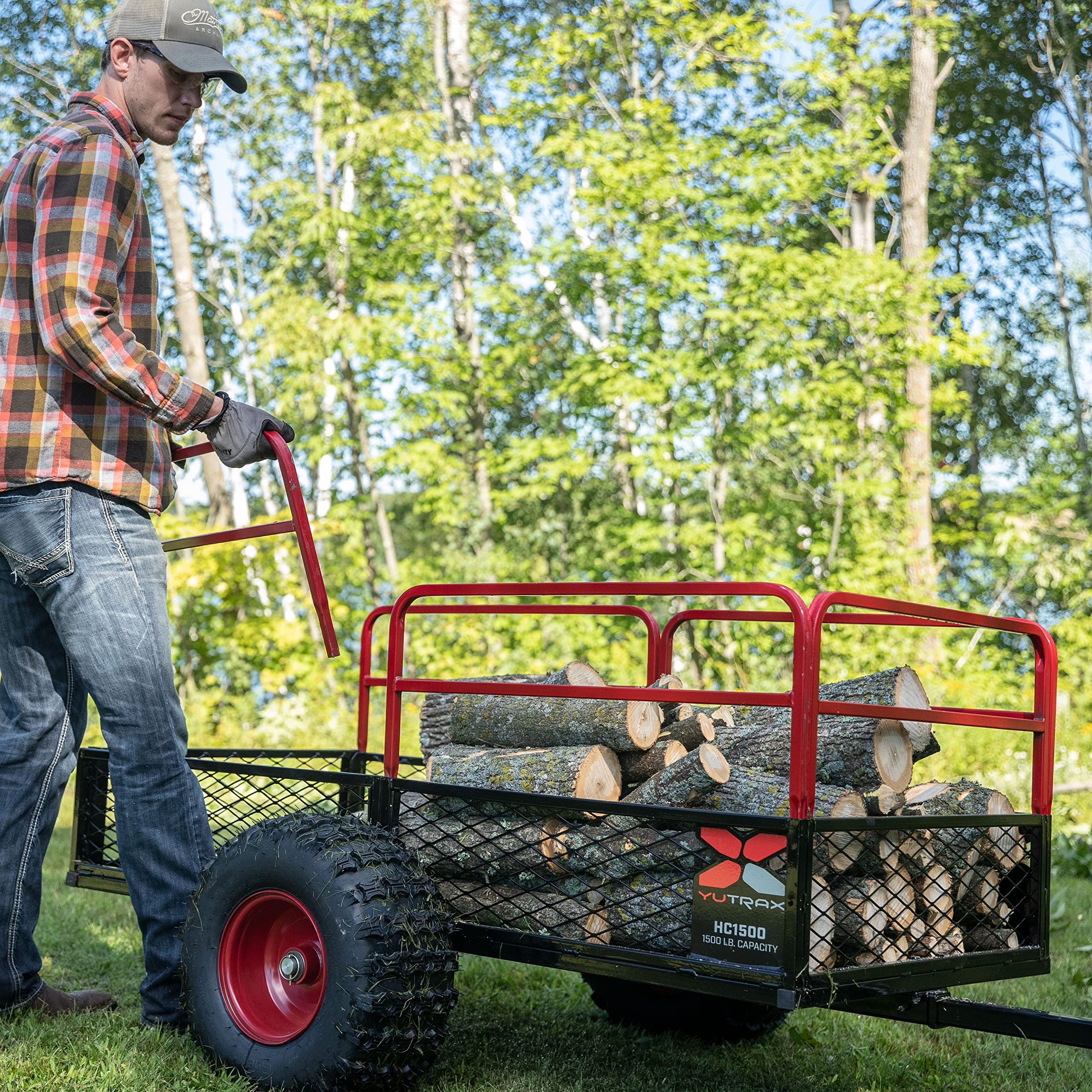 Yutrax TX162 Heavy Duty UTV / ATV Trailer – for Off-Road Use - 1,500 lb. Capacity
