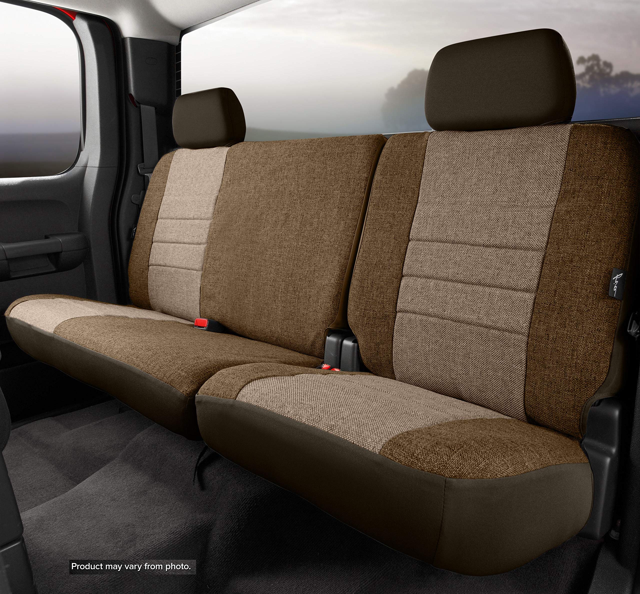 Custom Fit Rear Seat Cover FIA OE32-93 Split Seat 40/60 - Tweed (Taupe)