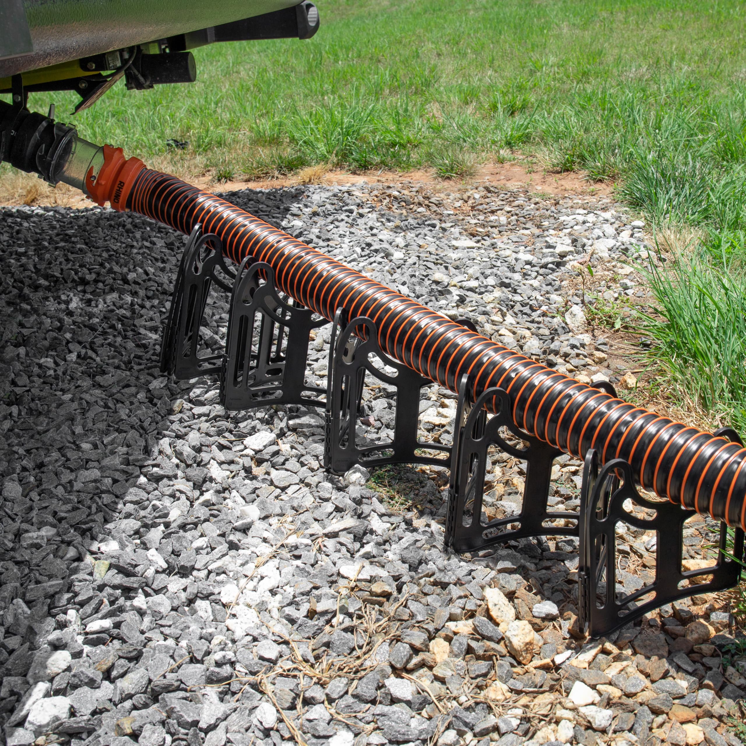 Camco 10-Ft Sidewinder RV Sewer Hose Support - Features Flexible Telescoping Design for Avoiding Obstacles & Deep Cradles Secure RV Sewer Hose - Out-of-the-Box Ready & Folds for RV Storage (43031)