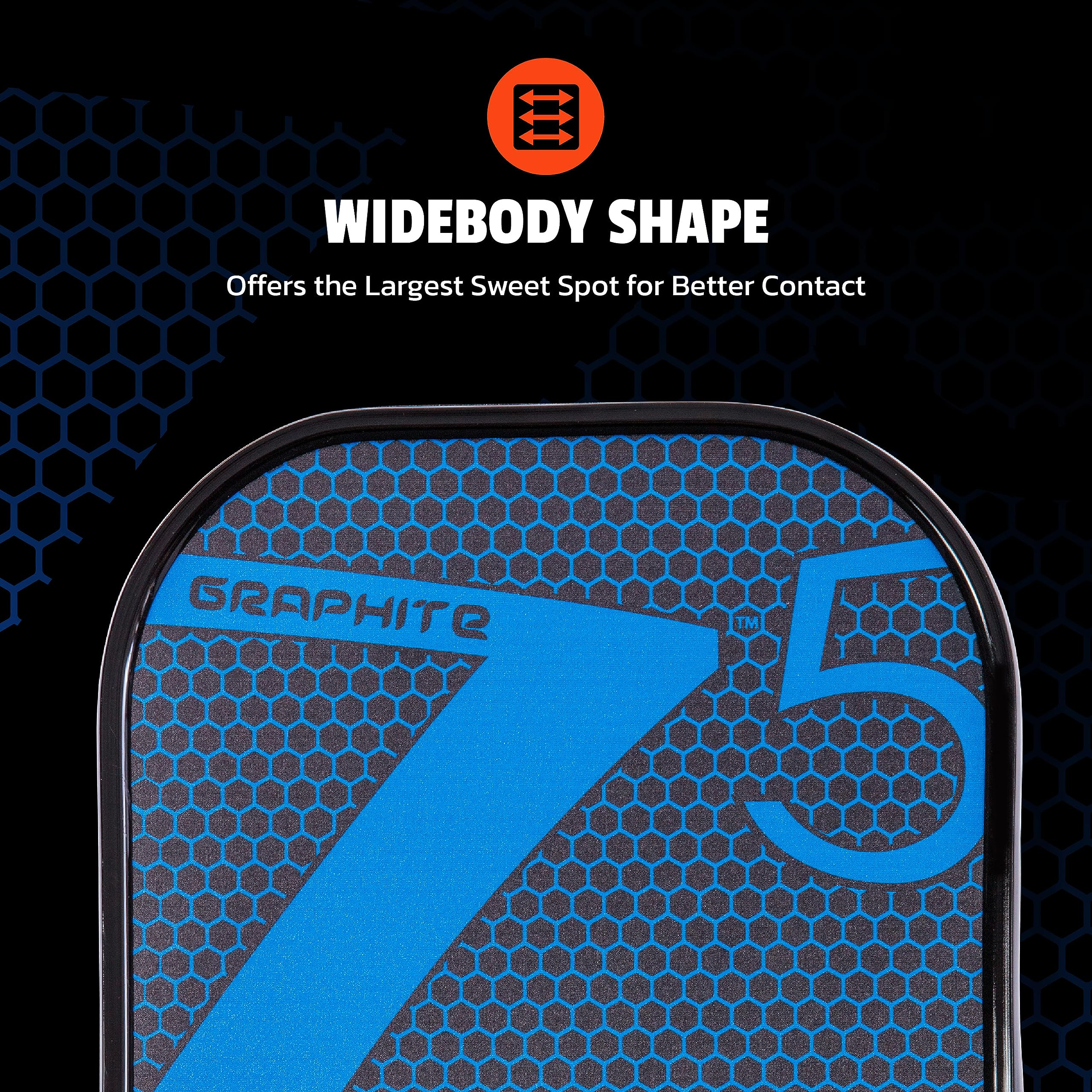 Graphite ONIX Z5 Pickleball Paddle (Graphite Carbon Fiber Face with Rough Texture Surface, Cushion Comfort Grip and Nomex Honeycomb Core for Touch, Control, and Power),Blue