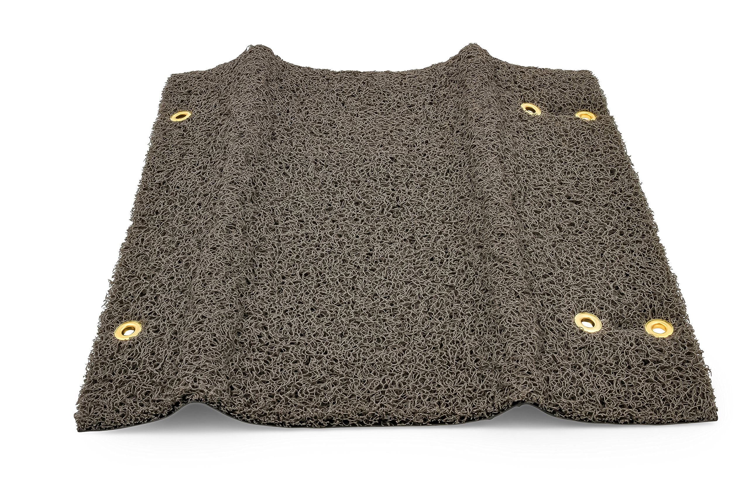 Gray Camco Premium Wrap Around RV Step Rug (PVC Material (17.5" x 18"))