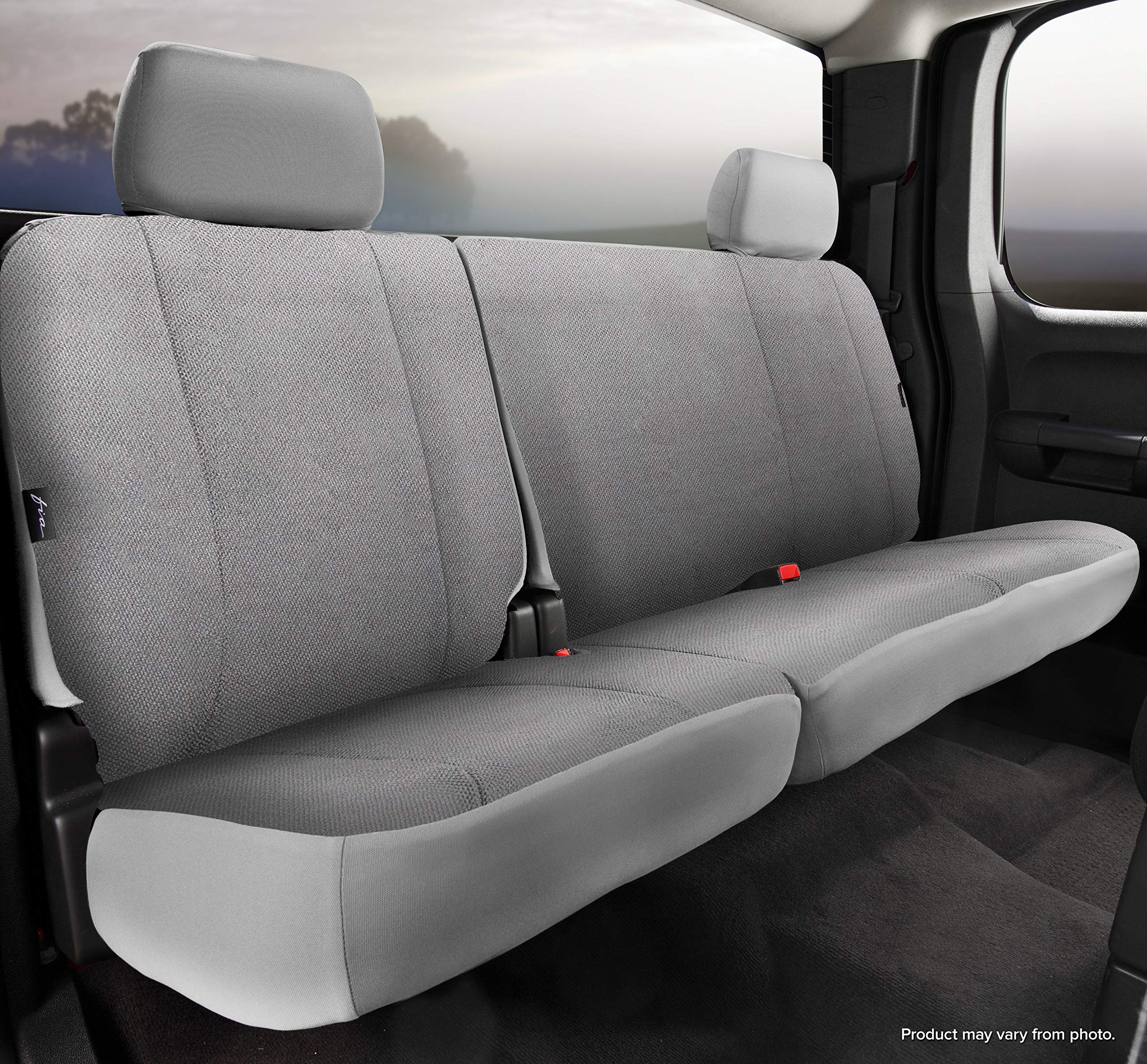 Custom Fit FIA TRS45-1 Gray Rear Seat Cover Split Seat 60/40 - Saddle Blanket (Solid Gray)