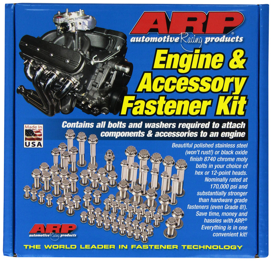 ARP 6-Point Stainless Steel Complete Engine Fastener Kit for Small Block Chevy 534-9604