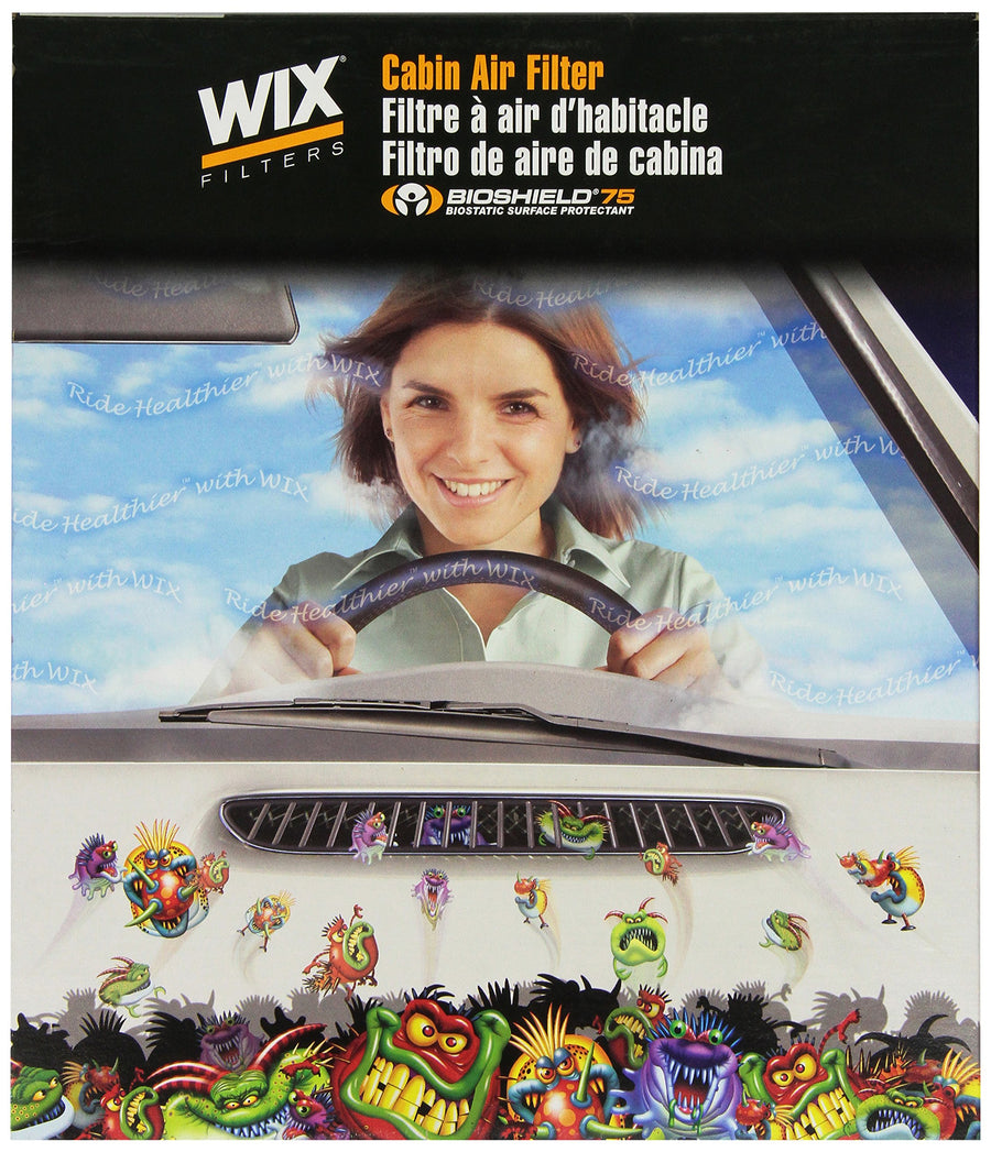 24014 WIX Filters Cabin Air Panel, Pack of 1 , Black