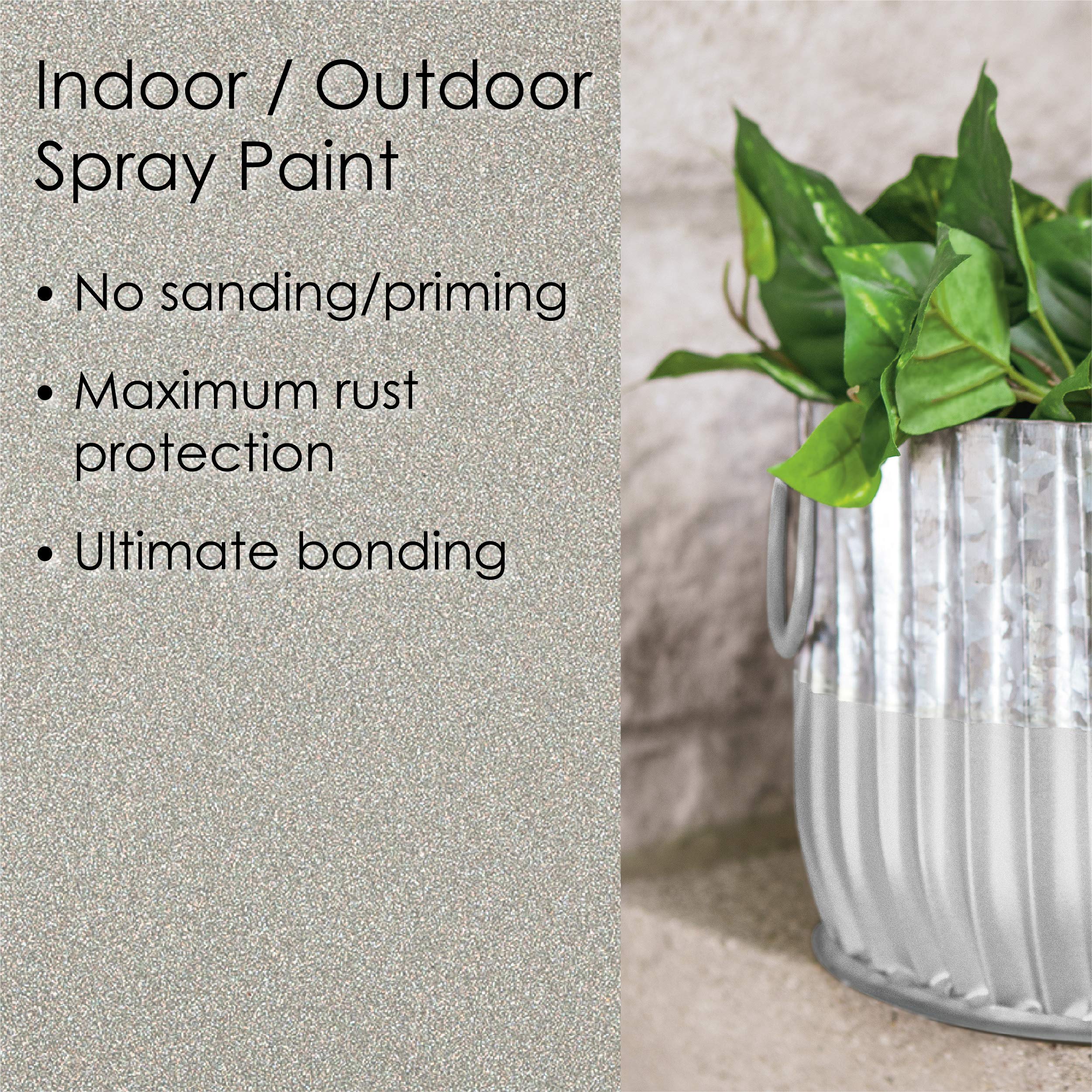 Krylon All-In-One Adhesive Spray Paint for Indoor/Outdoor Use, 12 oz, Satin Nickel